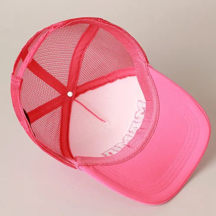 PREORDER: Mama Chenille Letter Patch Trucker Hat in Three Colors