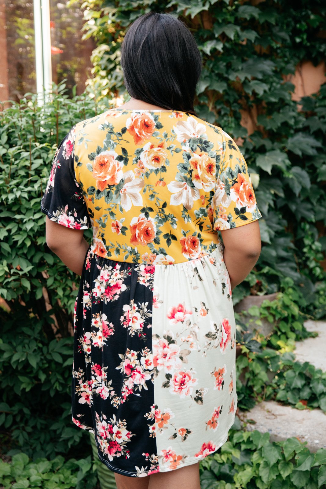 Color Block Blooms Dress