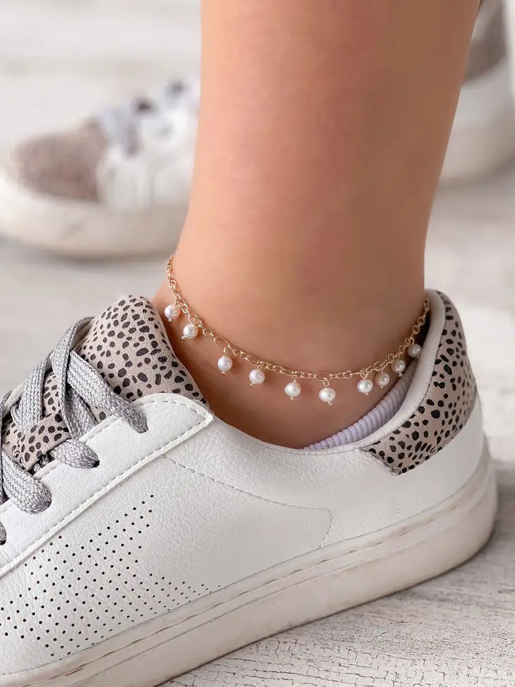 Freshwater Pearl Ankle Bracelets in Two Colors