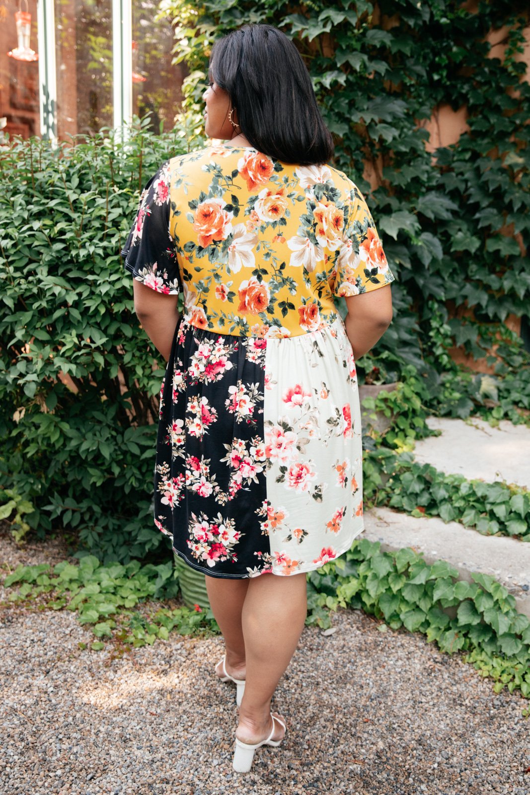 Color Block Blooms Dress