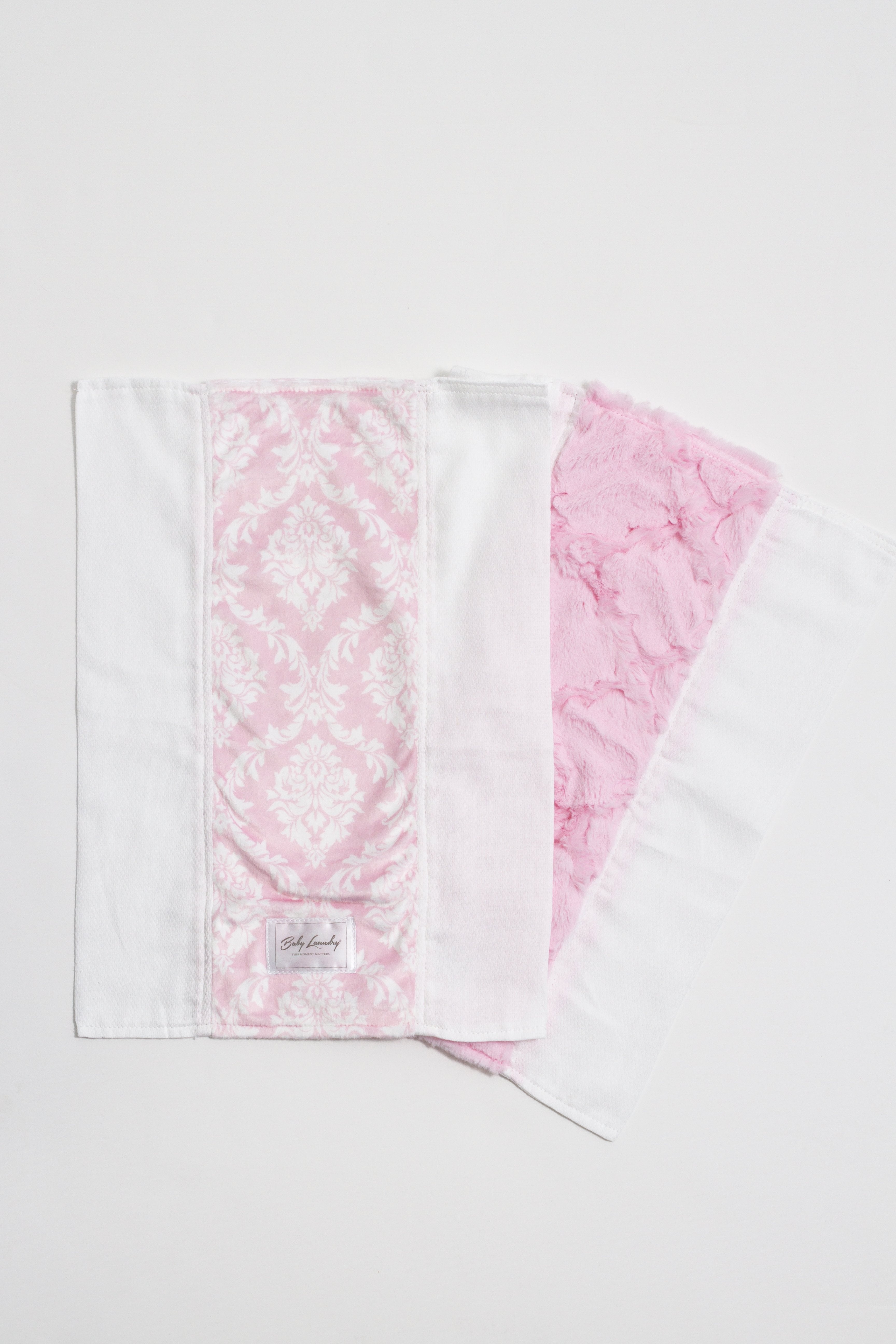 Pearl Pink Damask Burpie Set