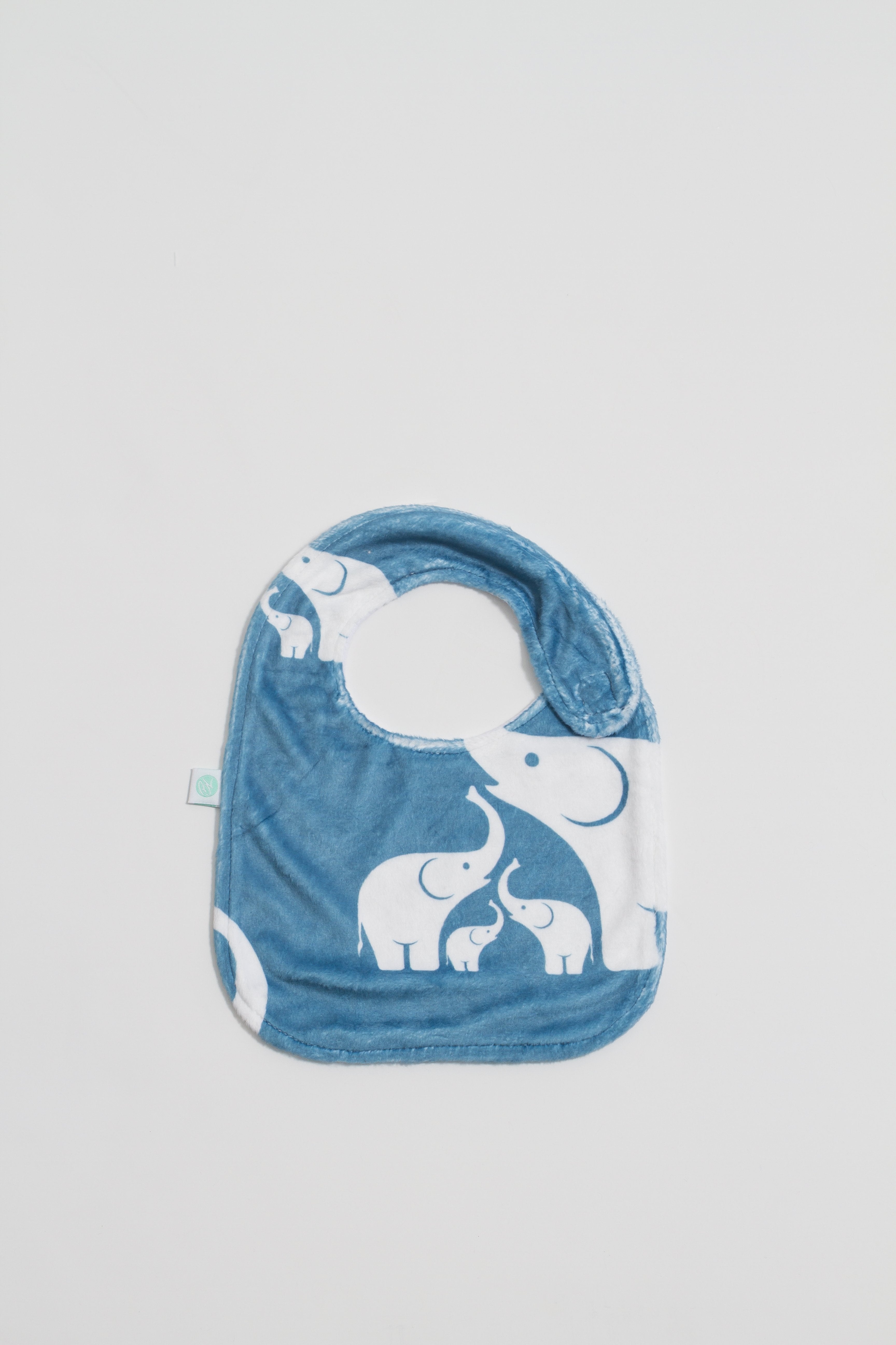 Coastal Blue Elephant Reversible Bib