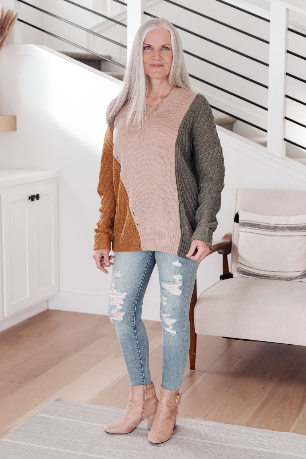 A Sweater With Colors in Taupe