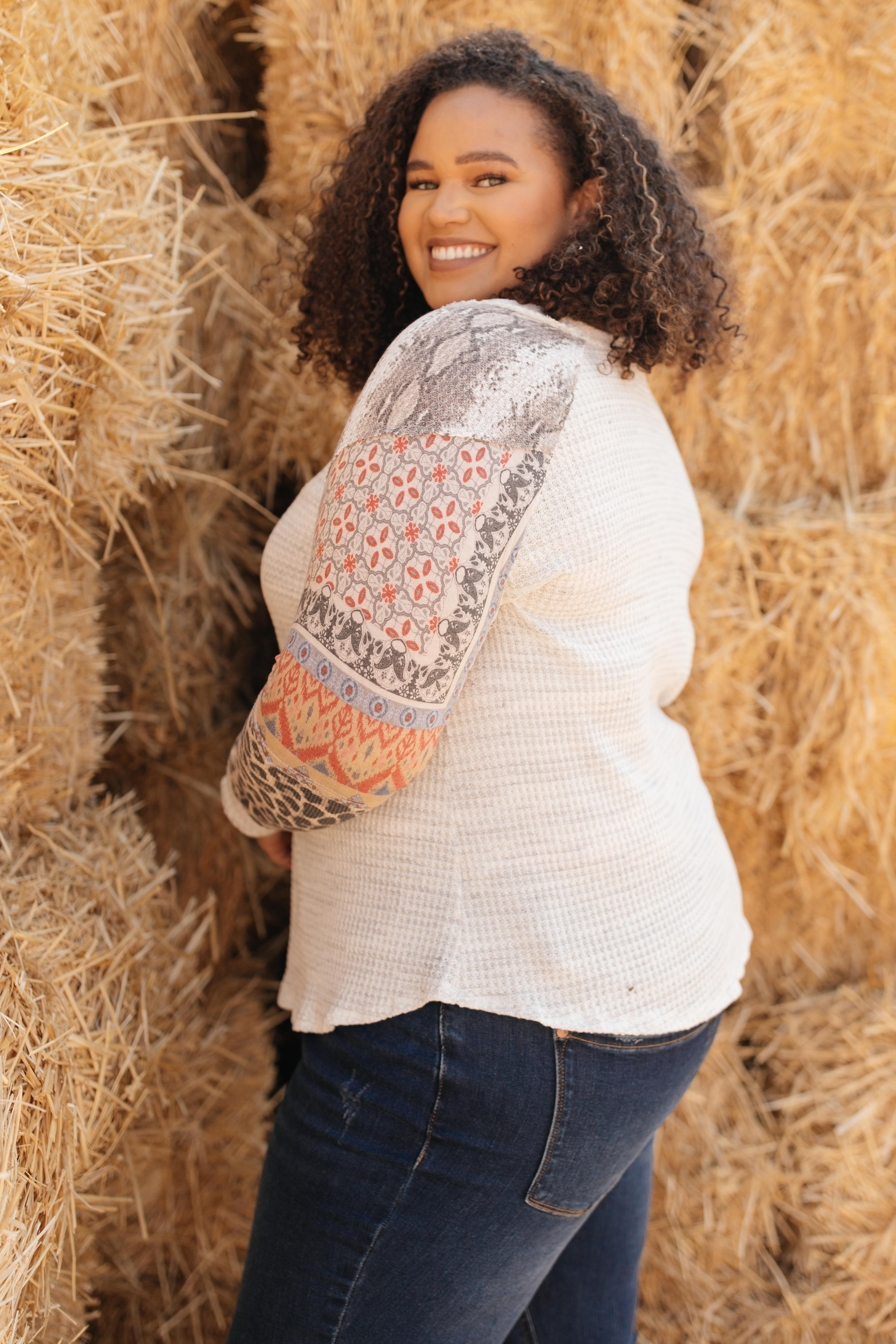 All About The Details Top in Heather