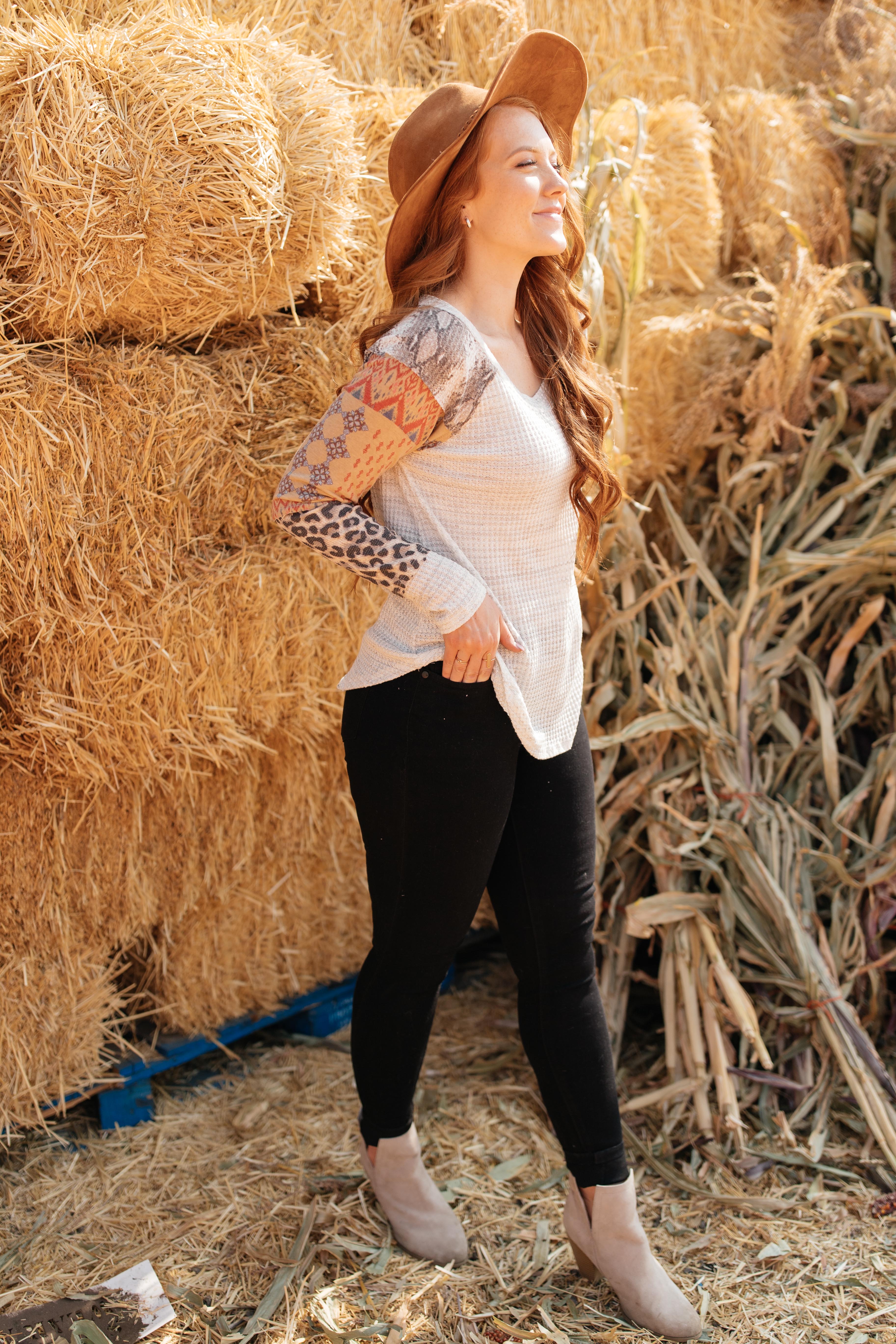 All About The Details Top in Heather