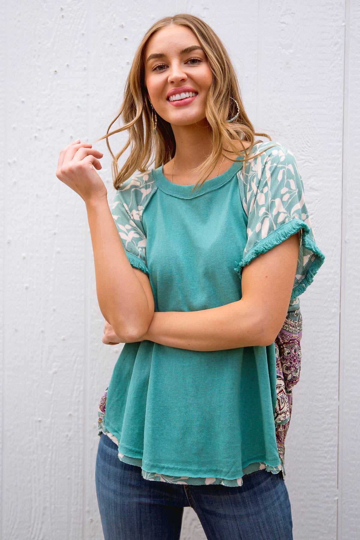 Allegra Top in Emerald