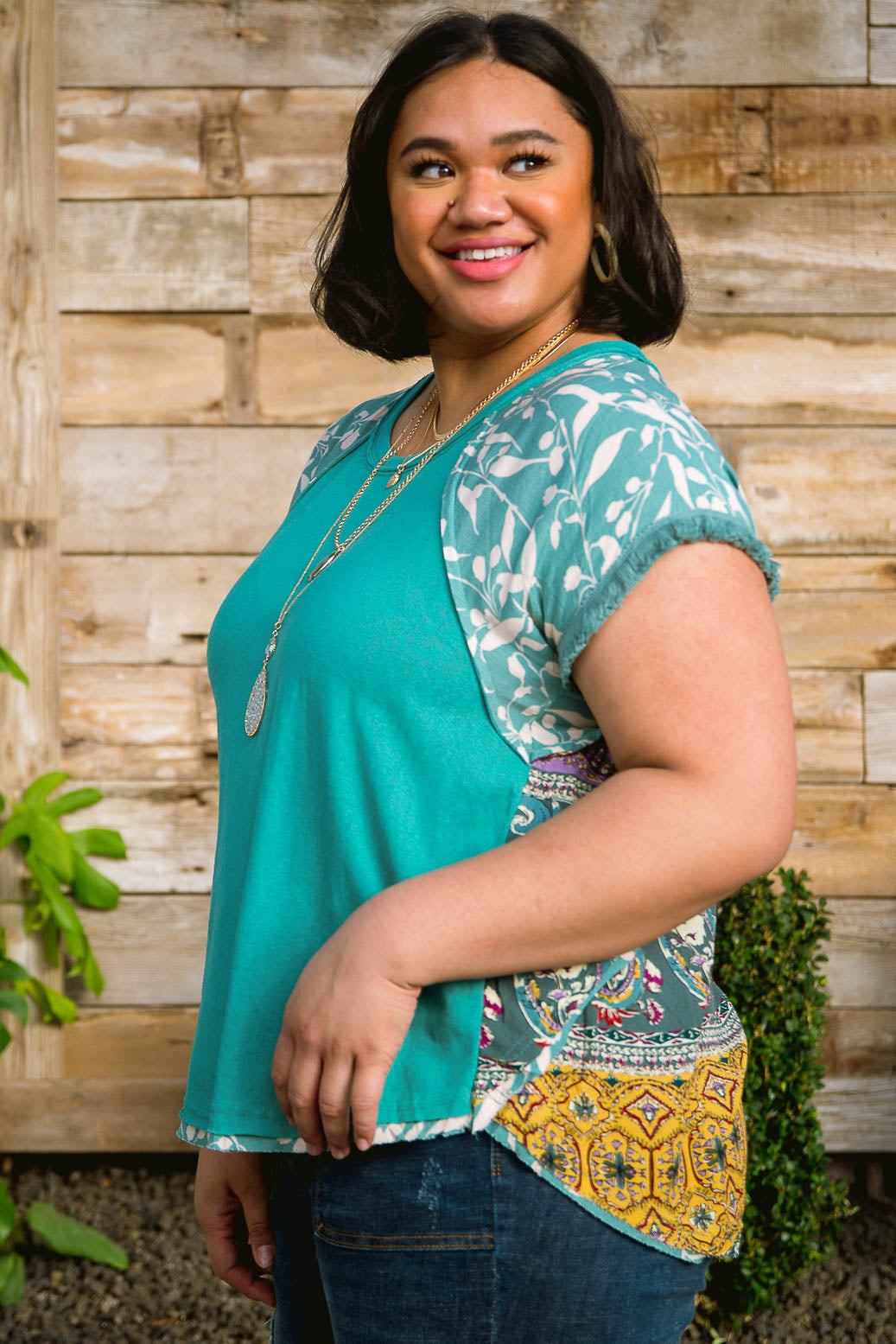 Allegra Top in Emerald