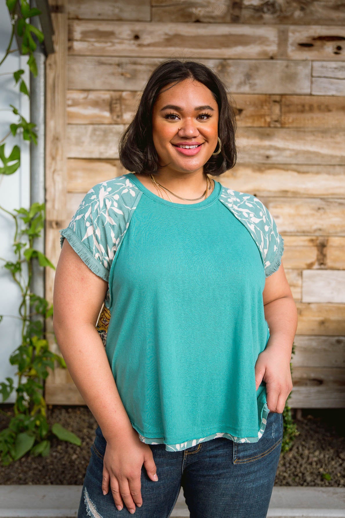 Allegra Top in Emerald