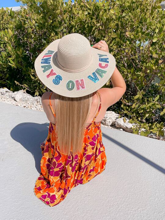 PREORDER: Always On Vacay Sequin Sun Hat