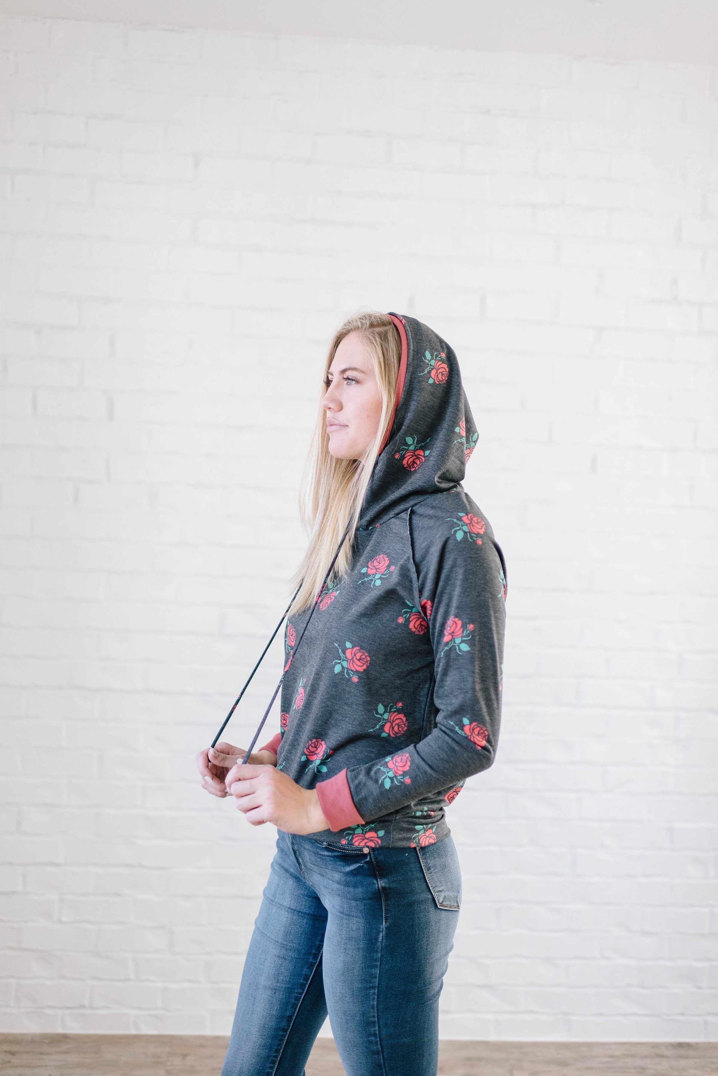 Coral Roses Hoodie
