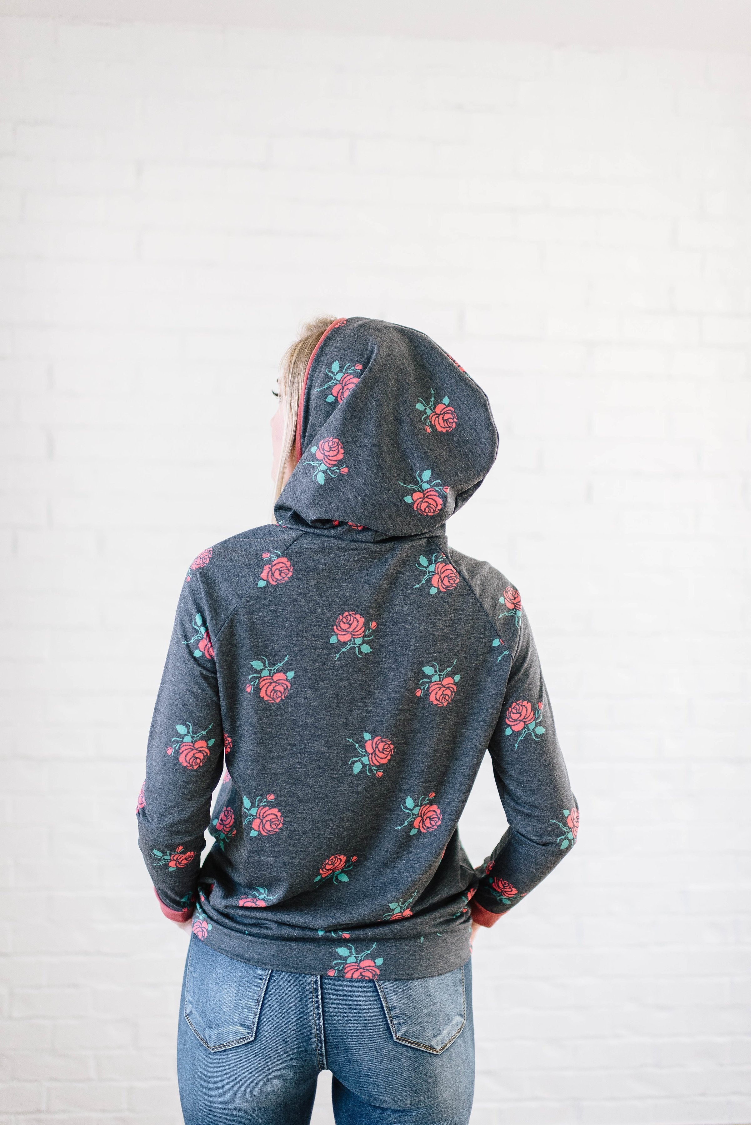 Coral Roses Hoodie