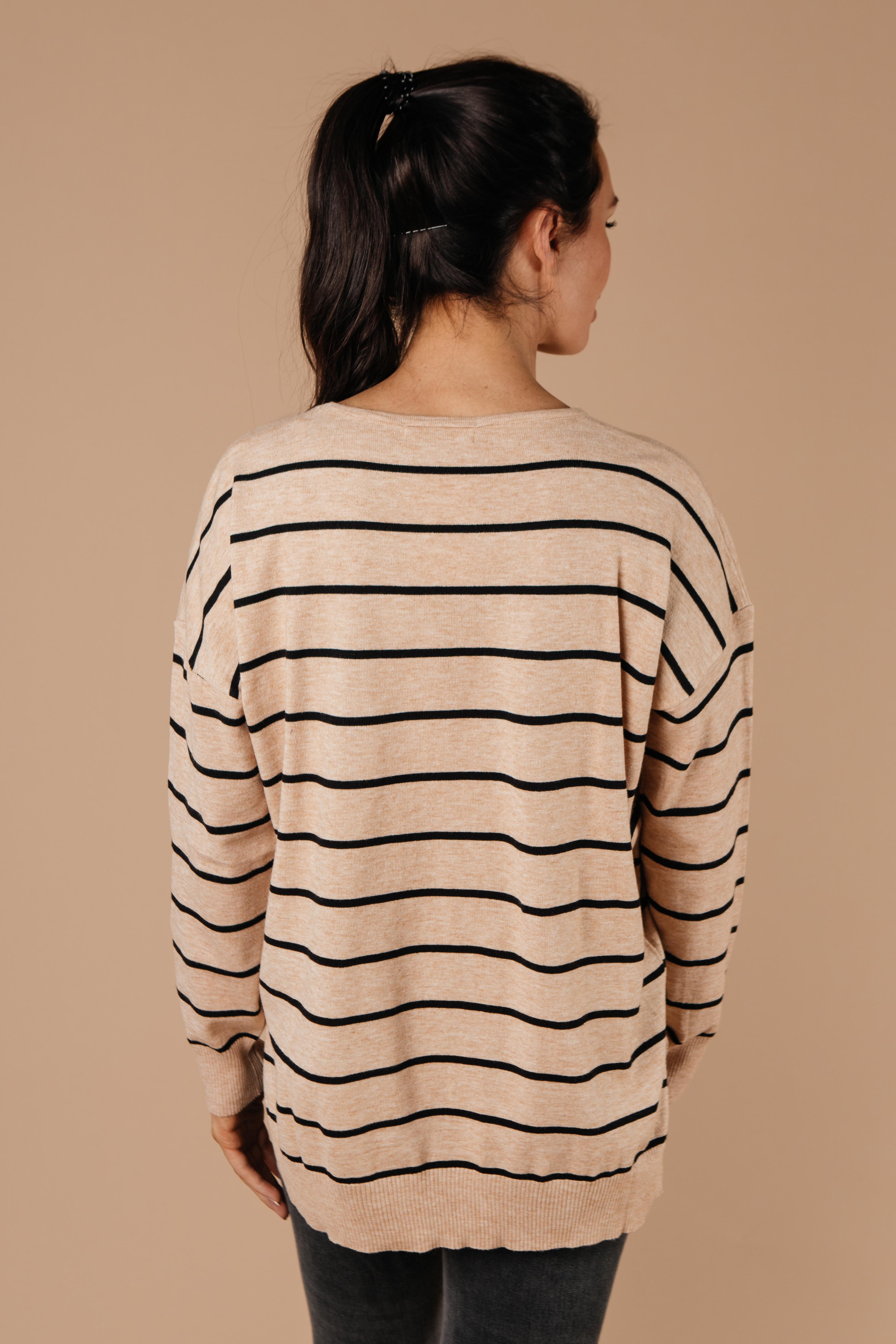 Brand New Attitude Striped Sweater Top