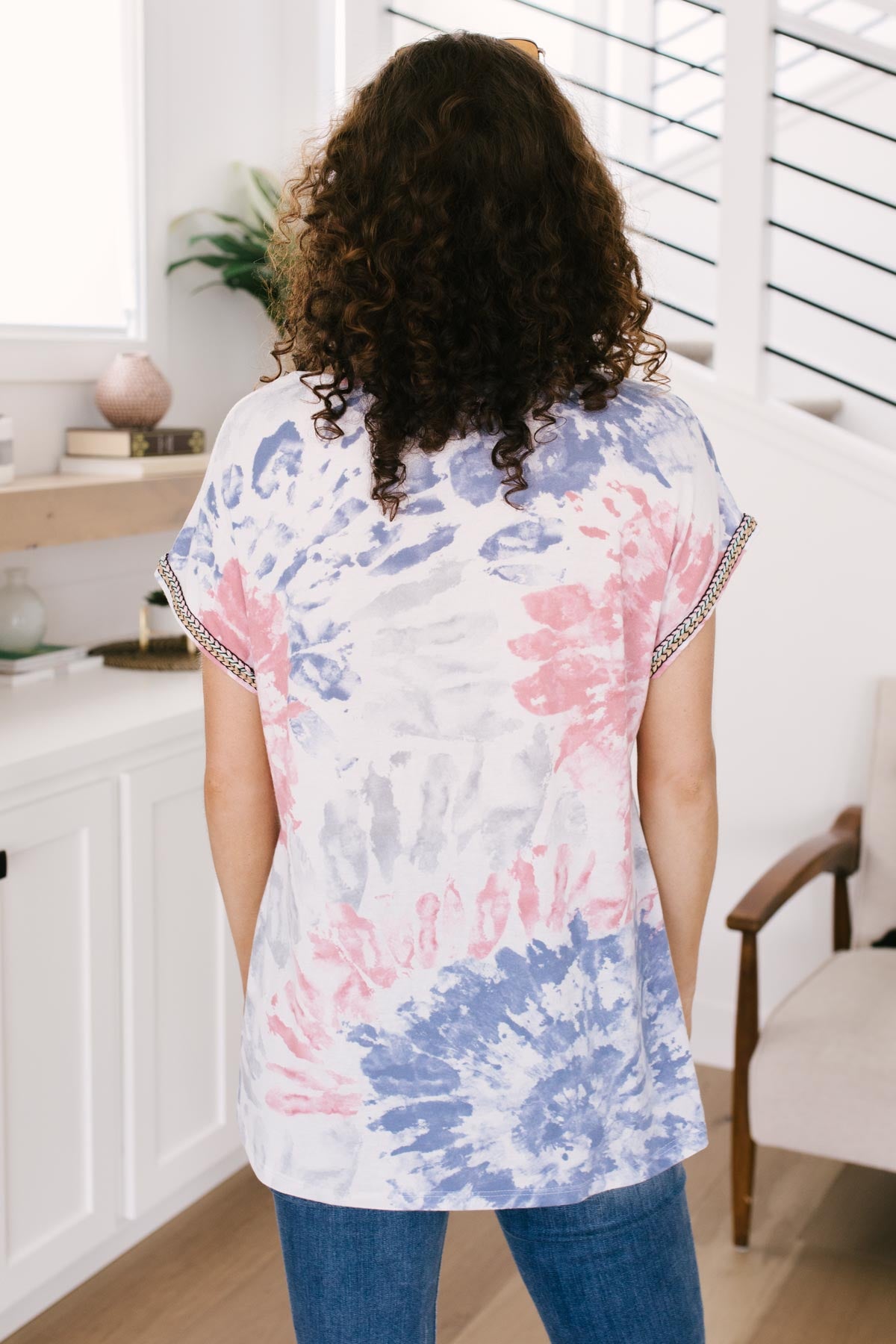 Burst Of Color Top In Baby Blue