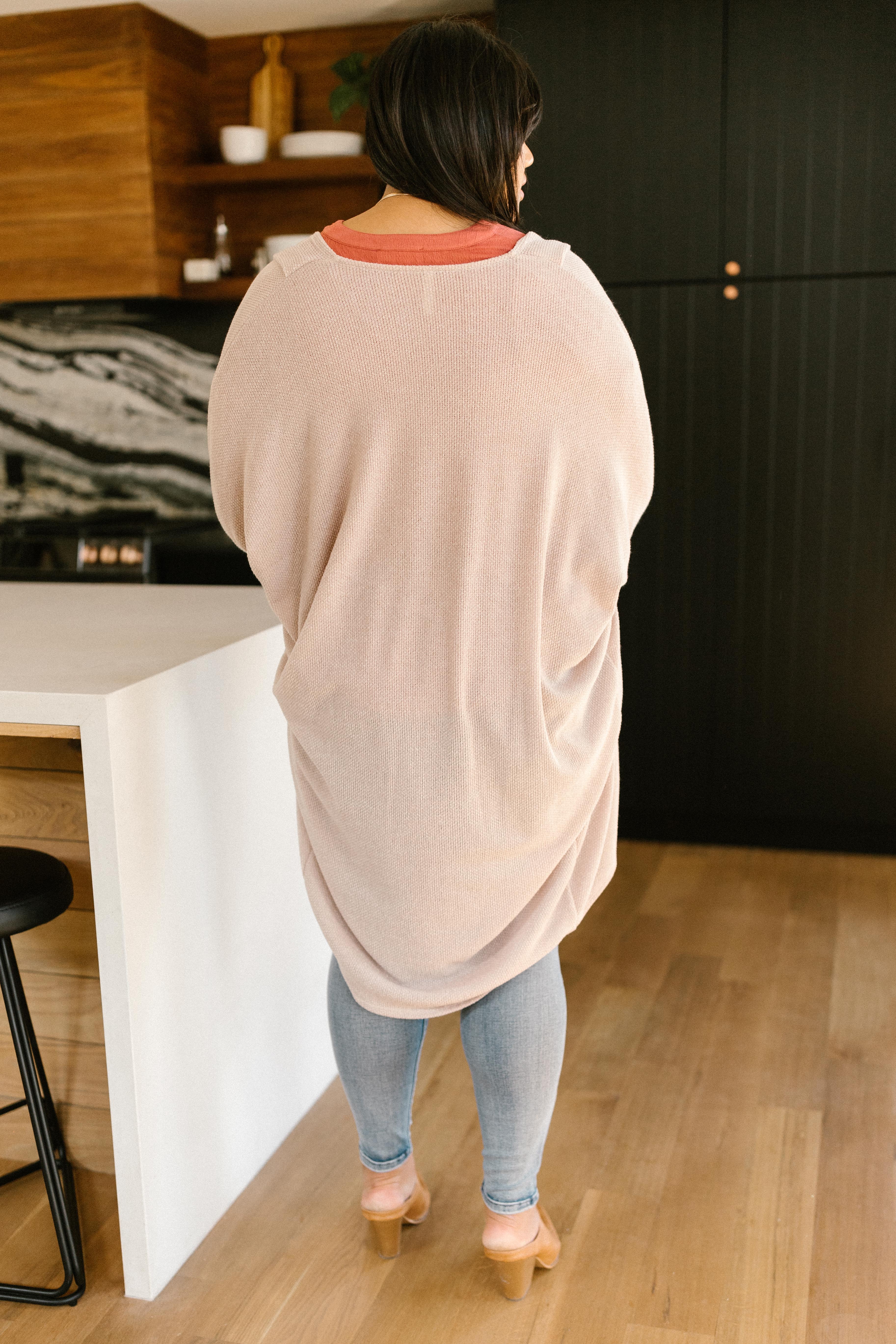 Cozy Cardi In Taupe