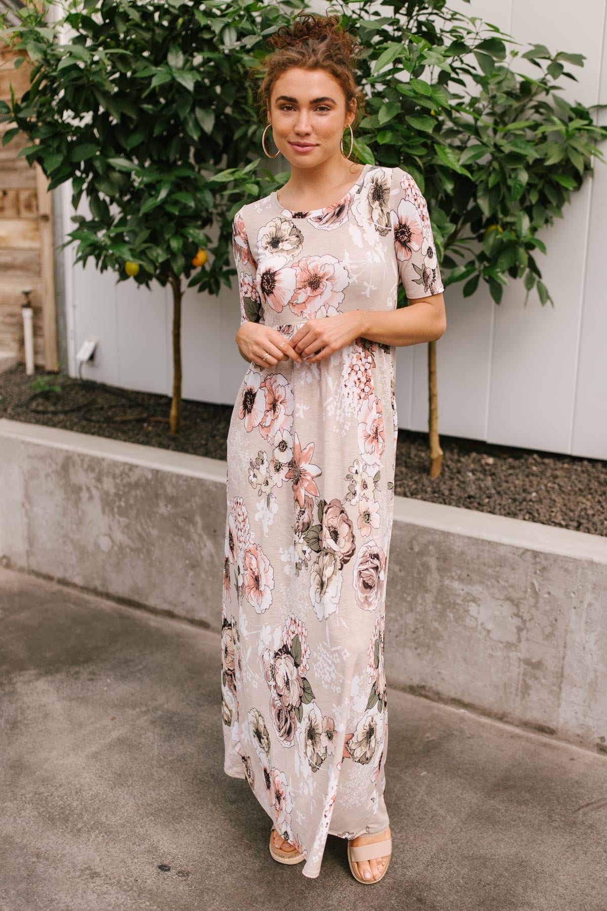 Date Night Maxi in Taupe