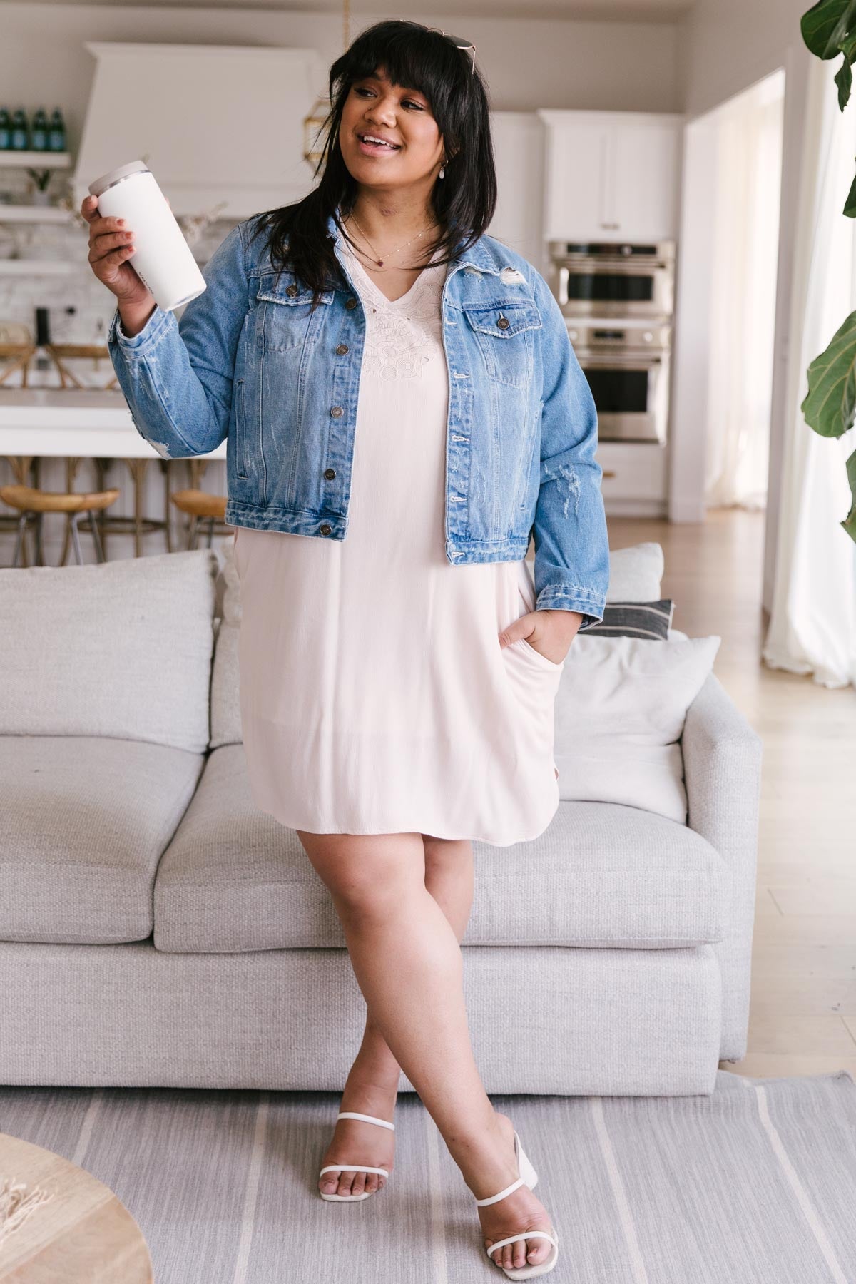 Elegantly Embroidered Shirt Dress