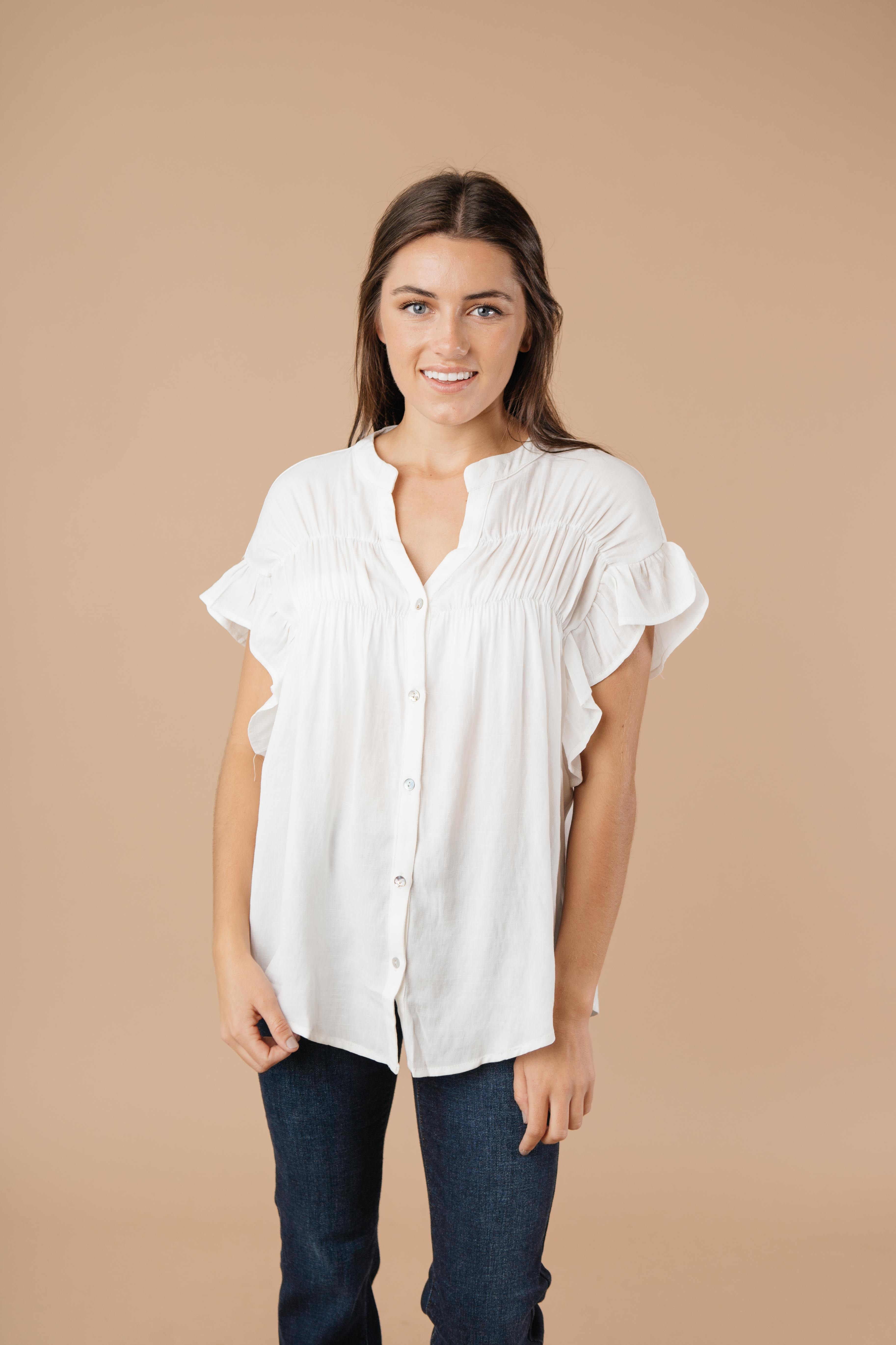 Gather Round Ivory Button Down