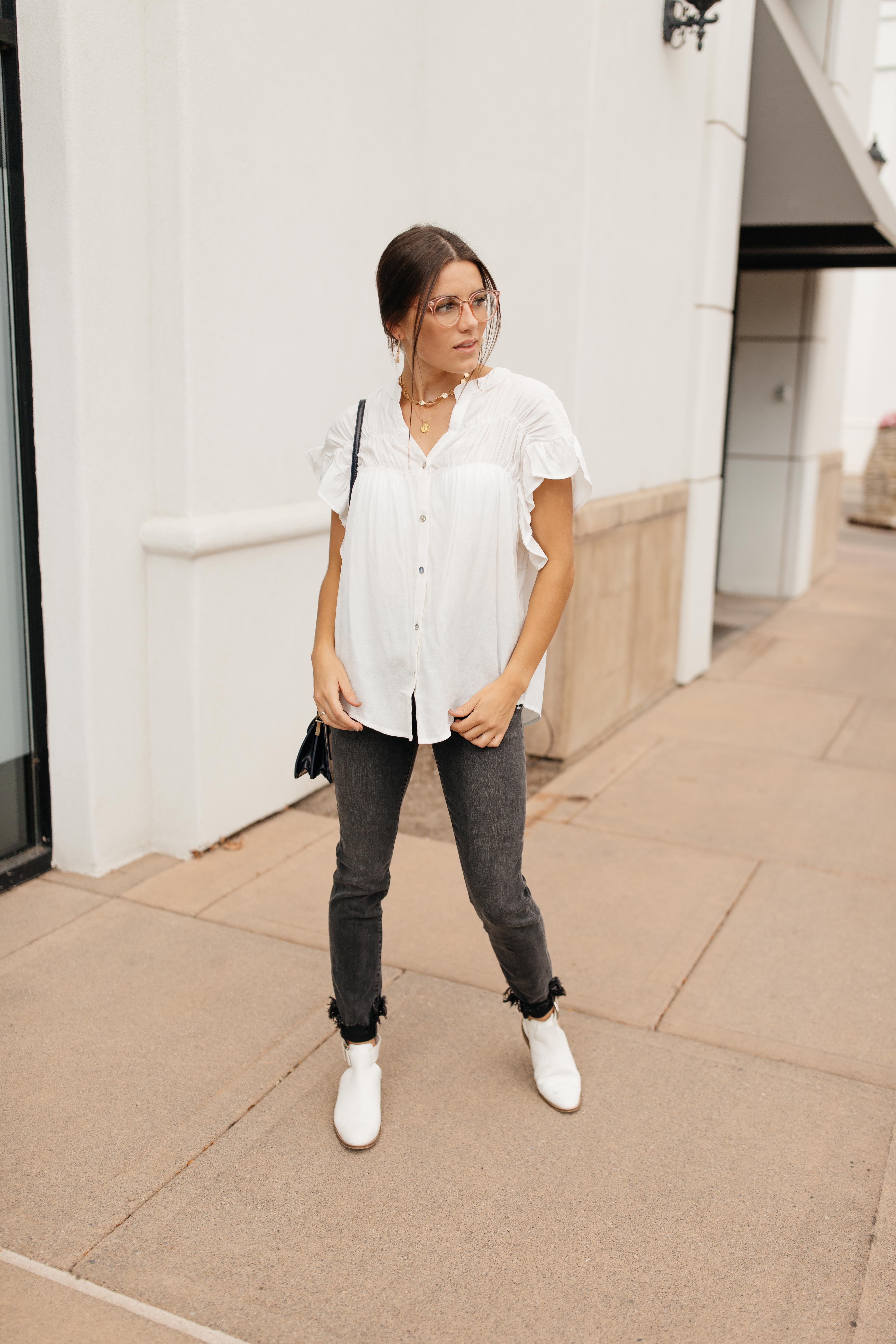 Gather Round Ivory Button Down