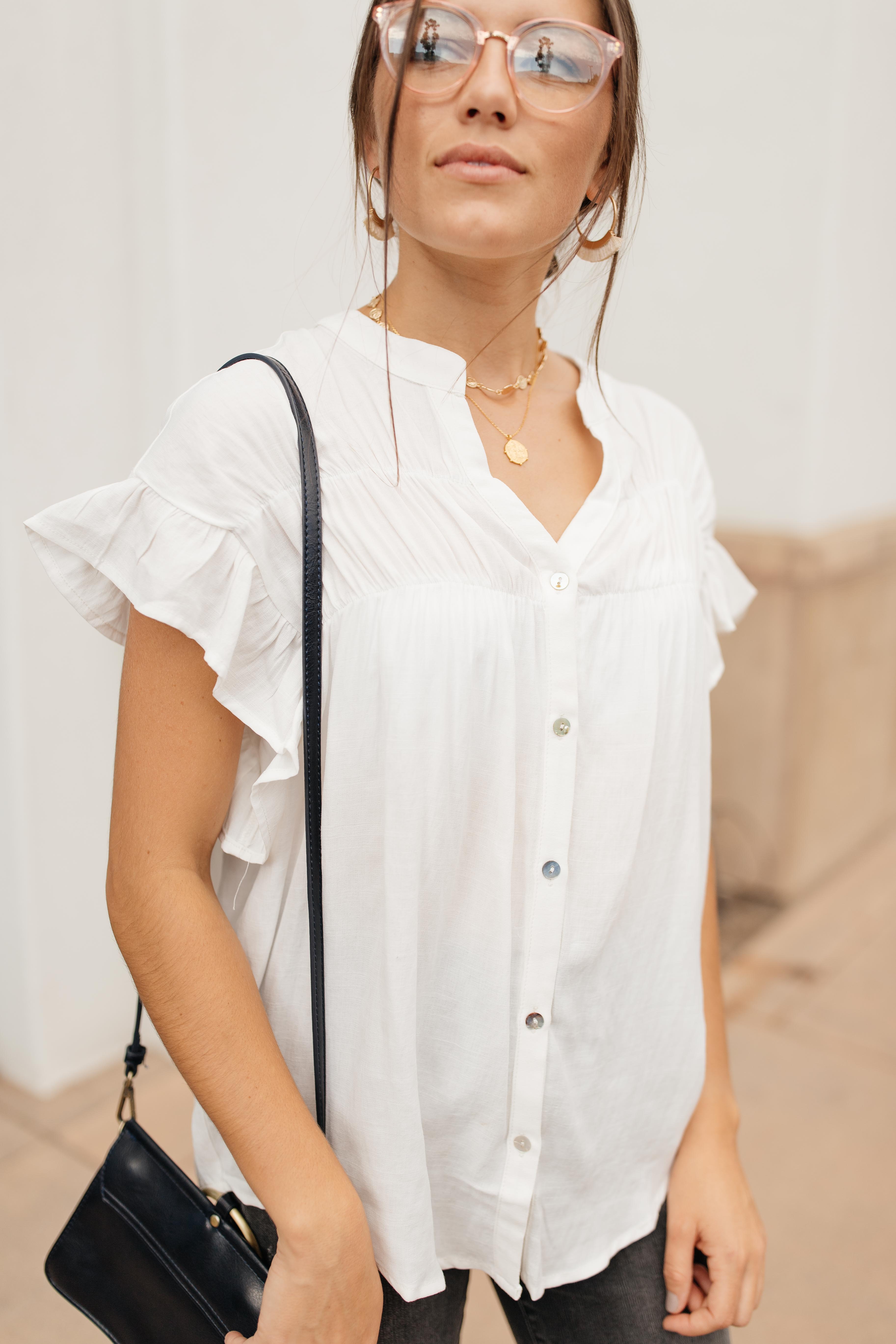 Gather Round Ivory Button Down