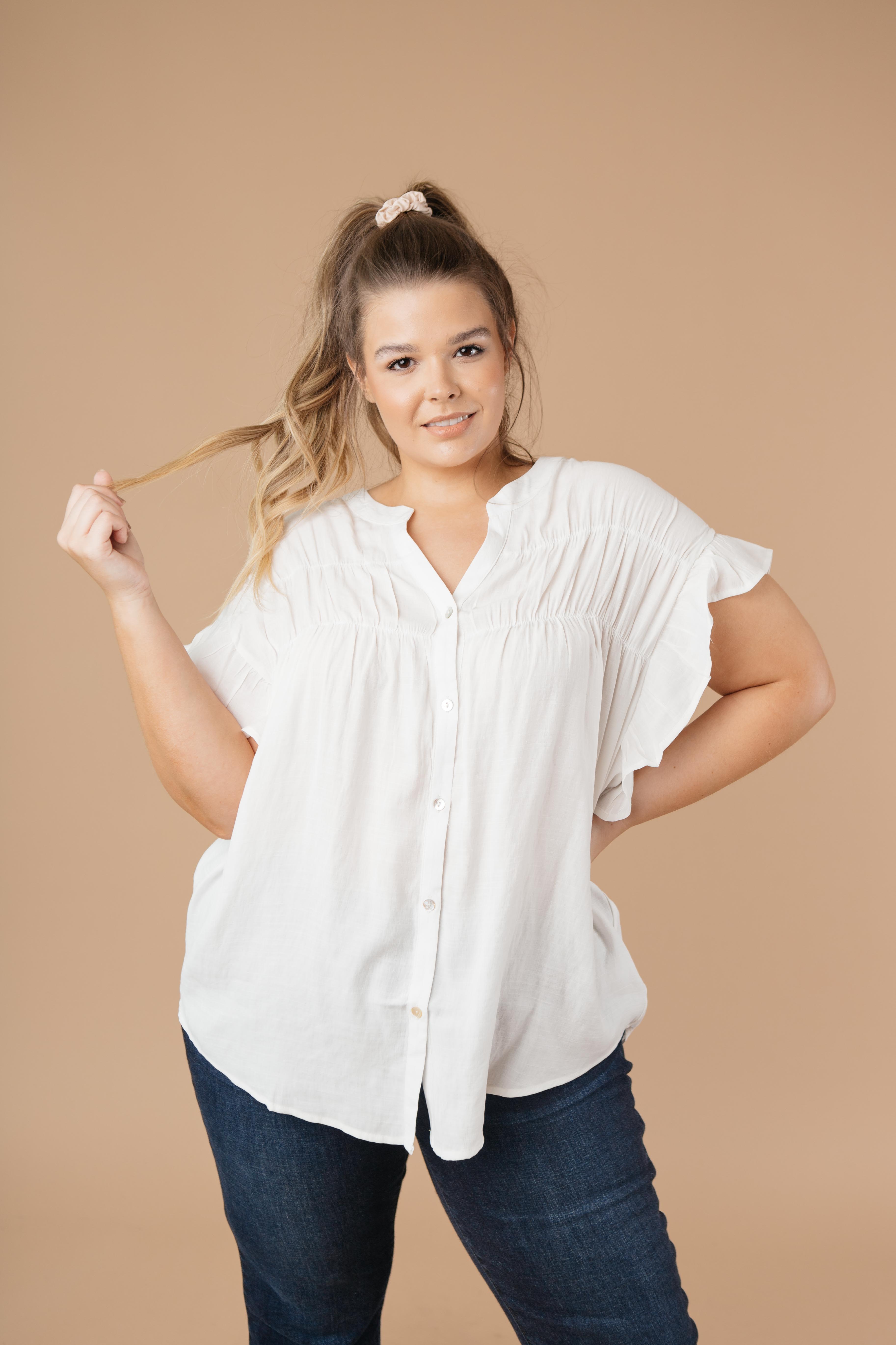 Gather Round Ivory Button Down