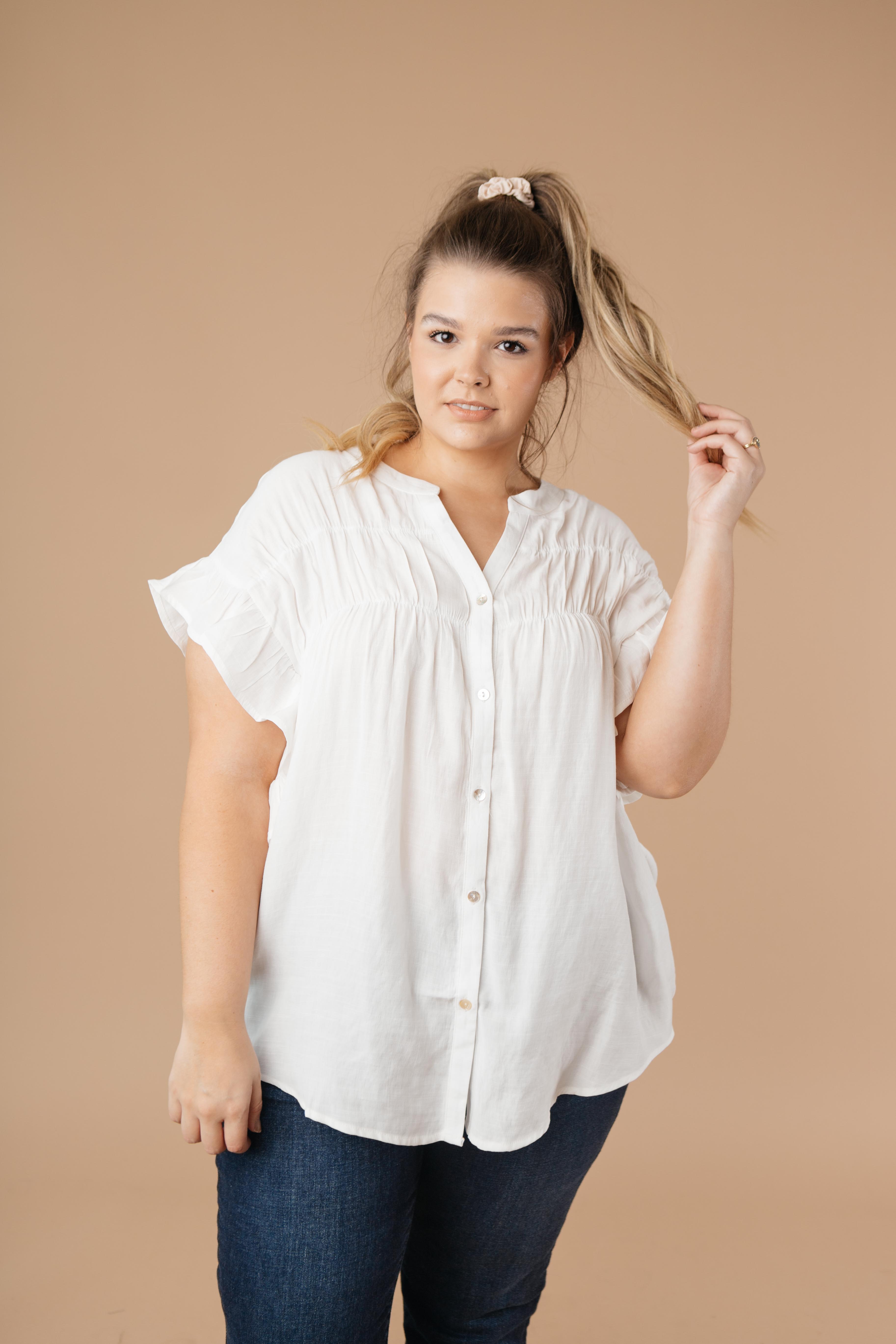 Gather Round Ivory Button Down