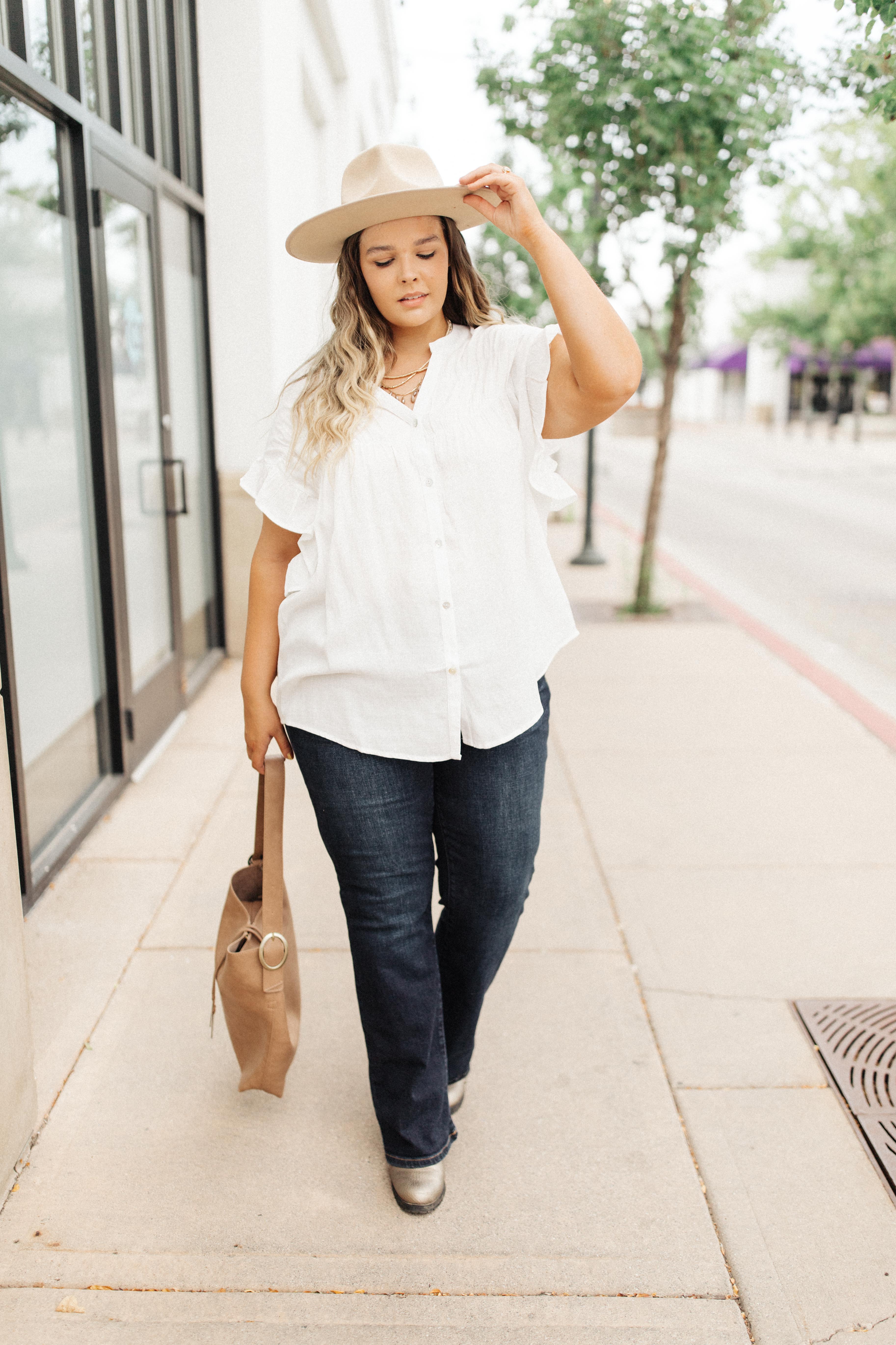 Gather Round Ivory Button Down