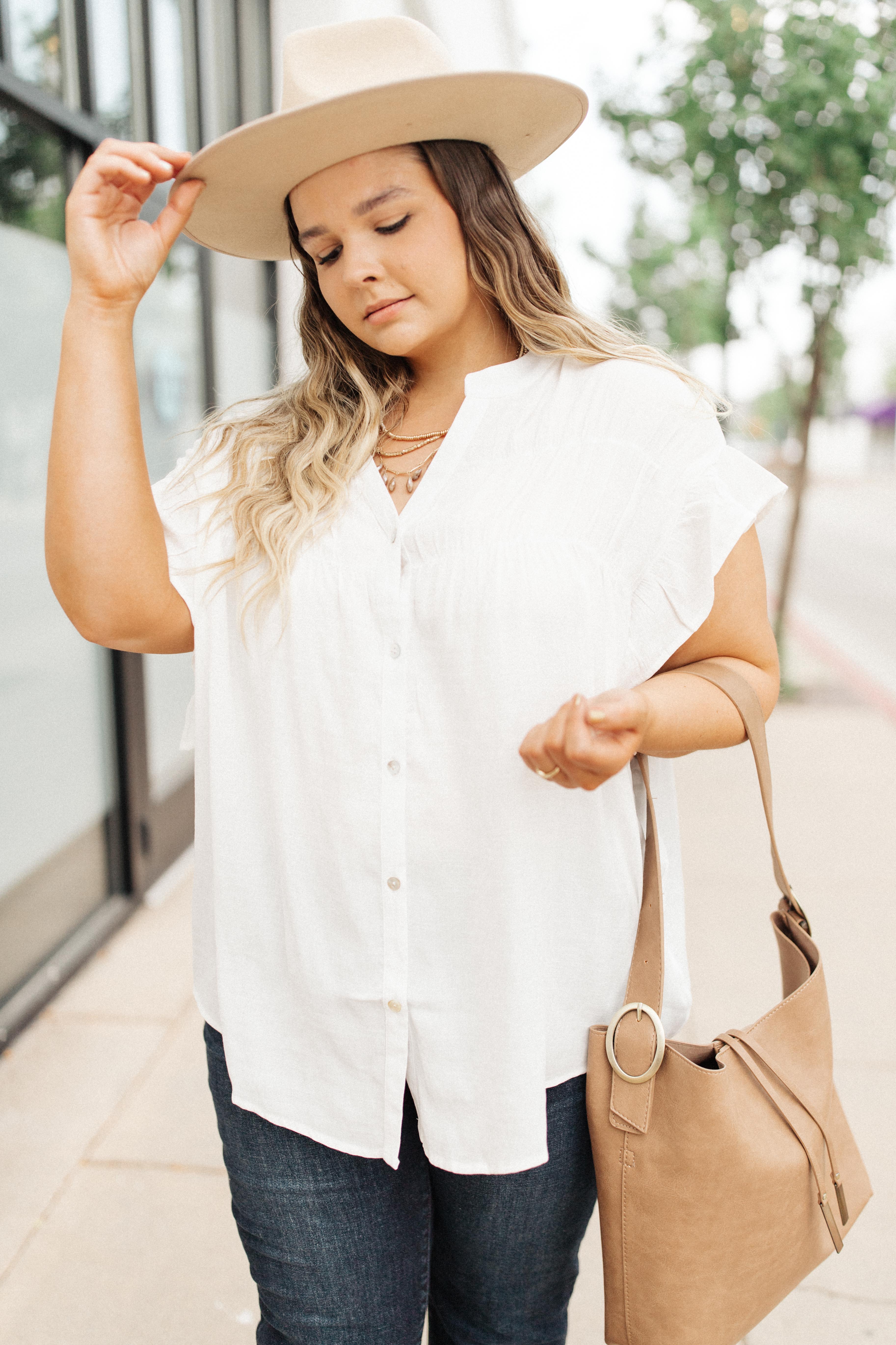 Gather Round Ivory Button Down