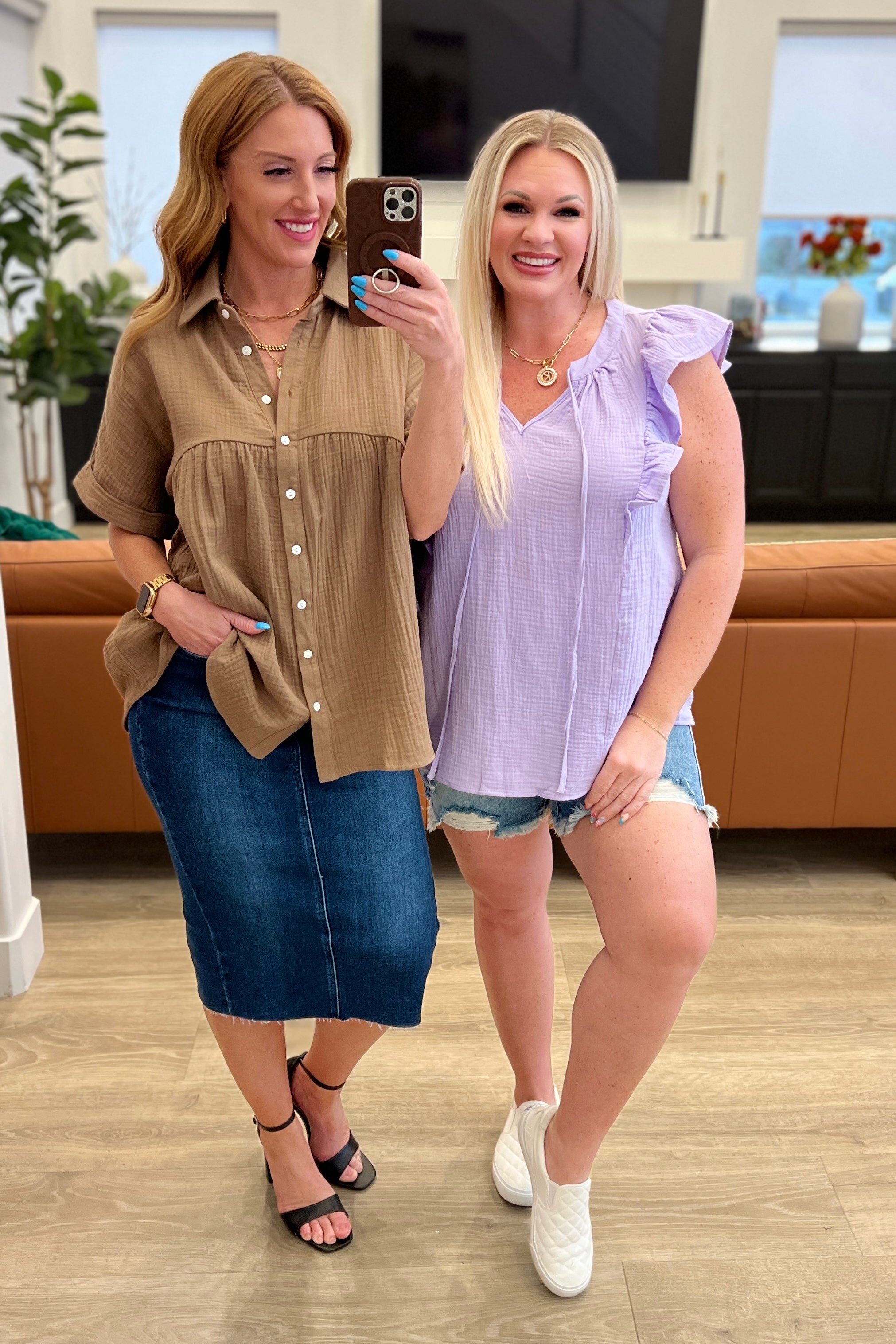 Whispered Flutter Blouse in Lavender