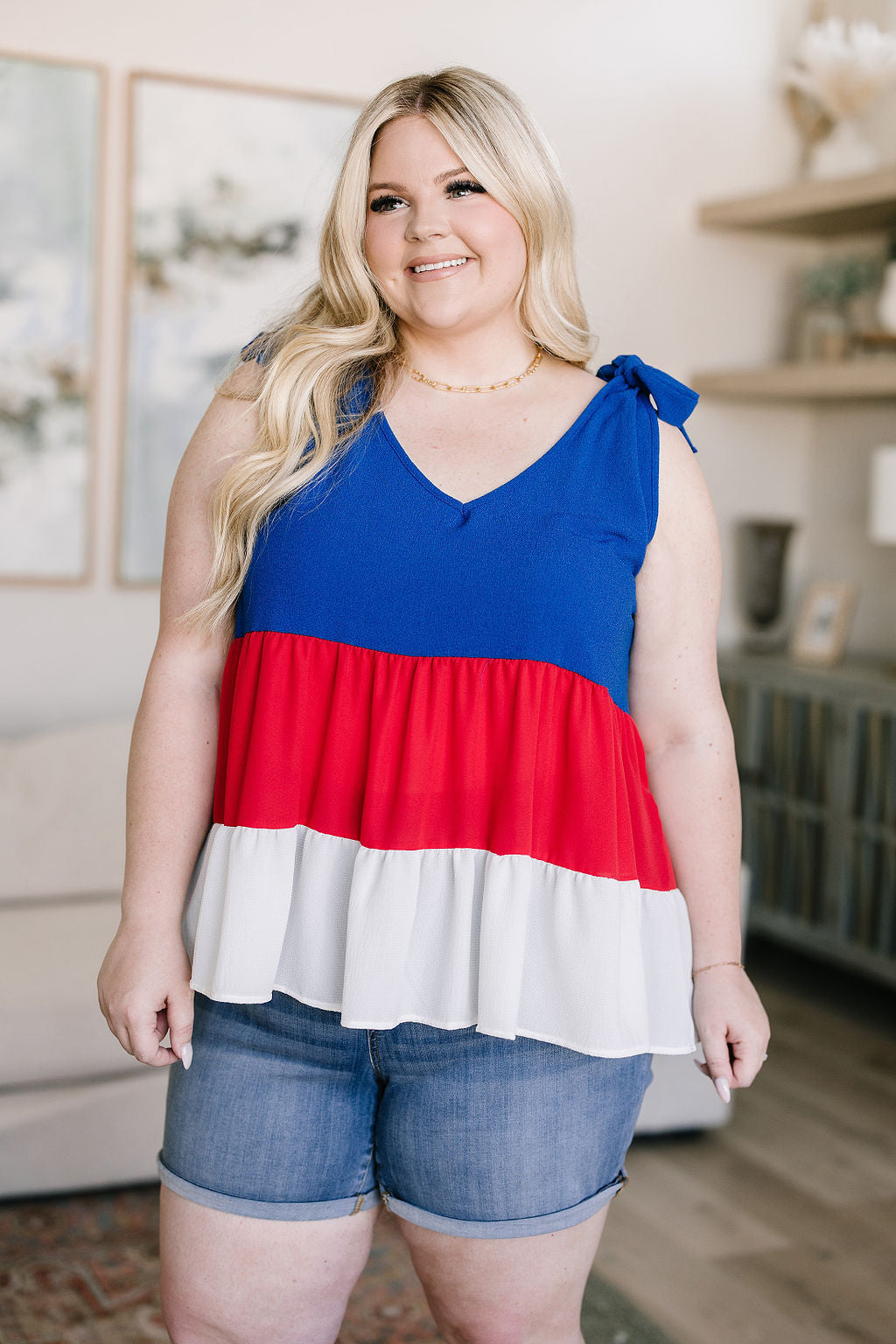 Just You Wait Color Block Tank
