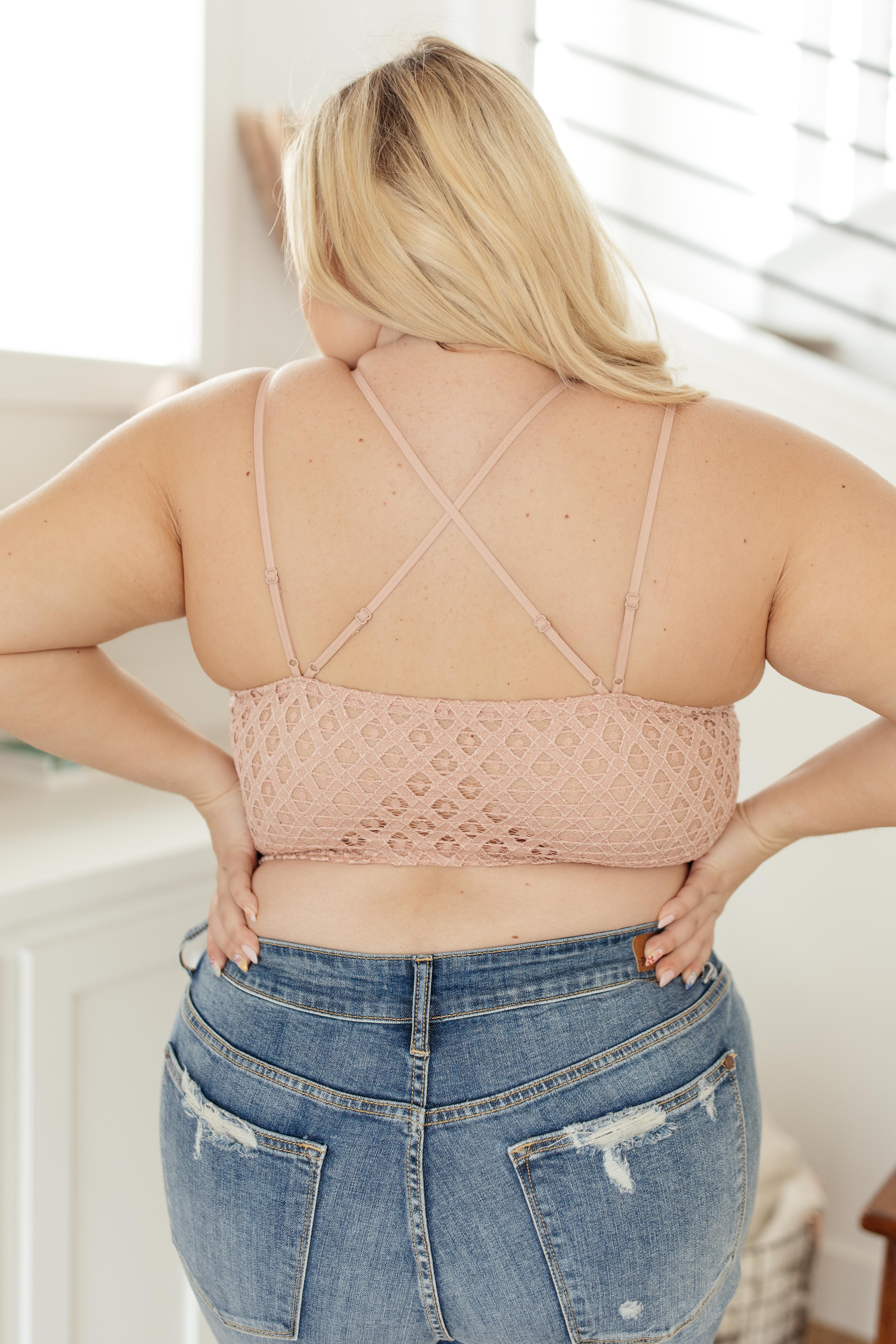 Lacey and Layered Bralette in Misty Rose