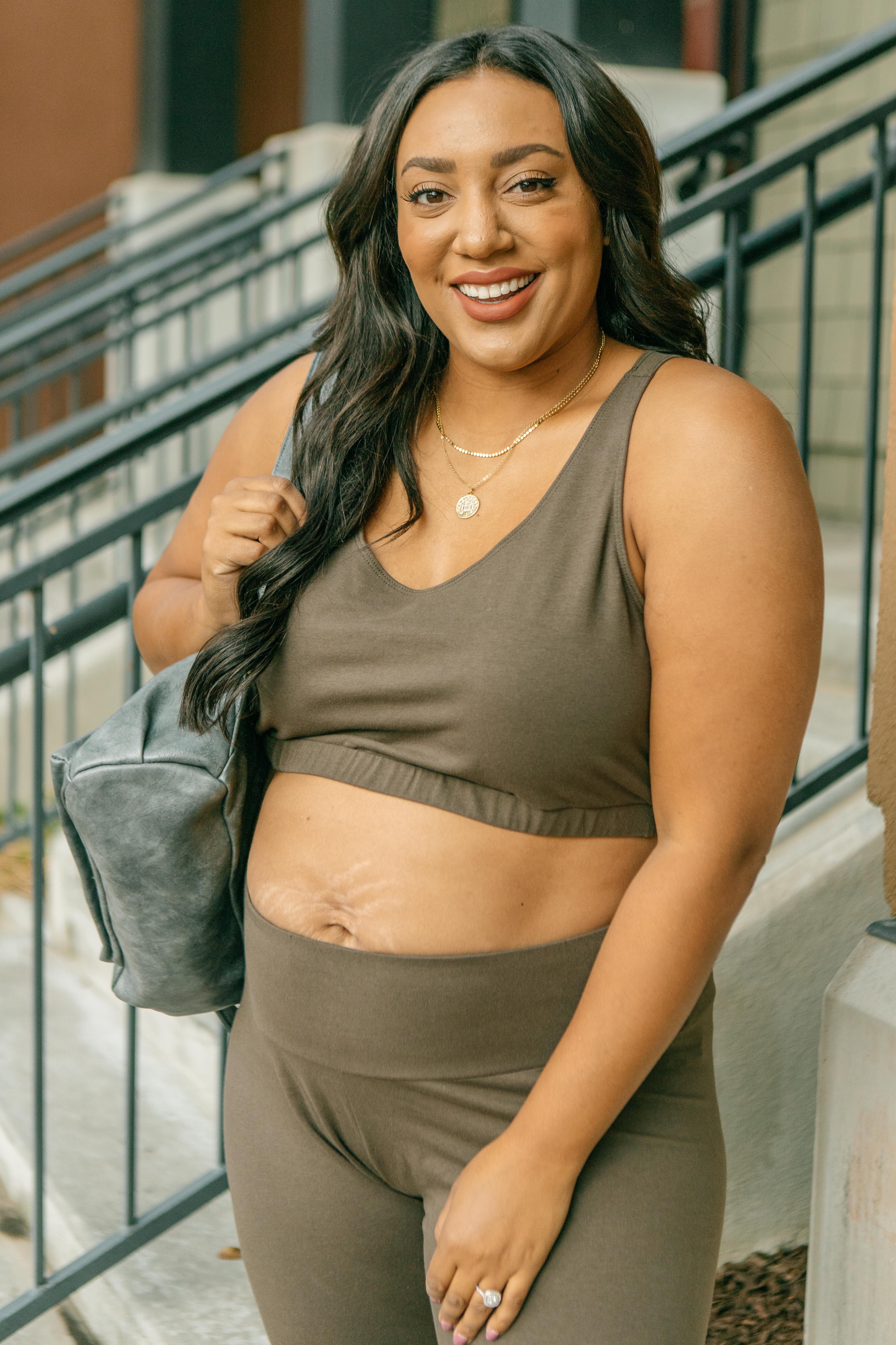 Lazy Days Racerback Bra in Deep Olive