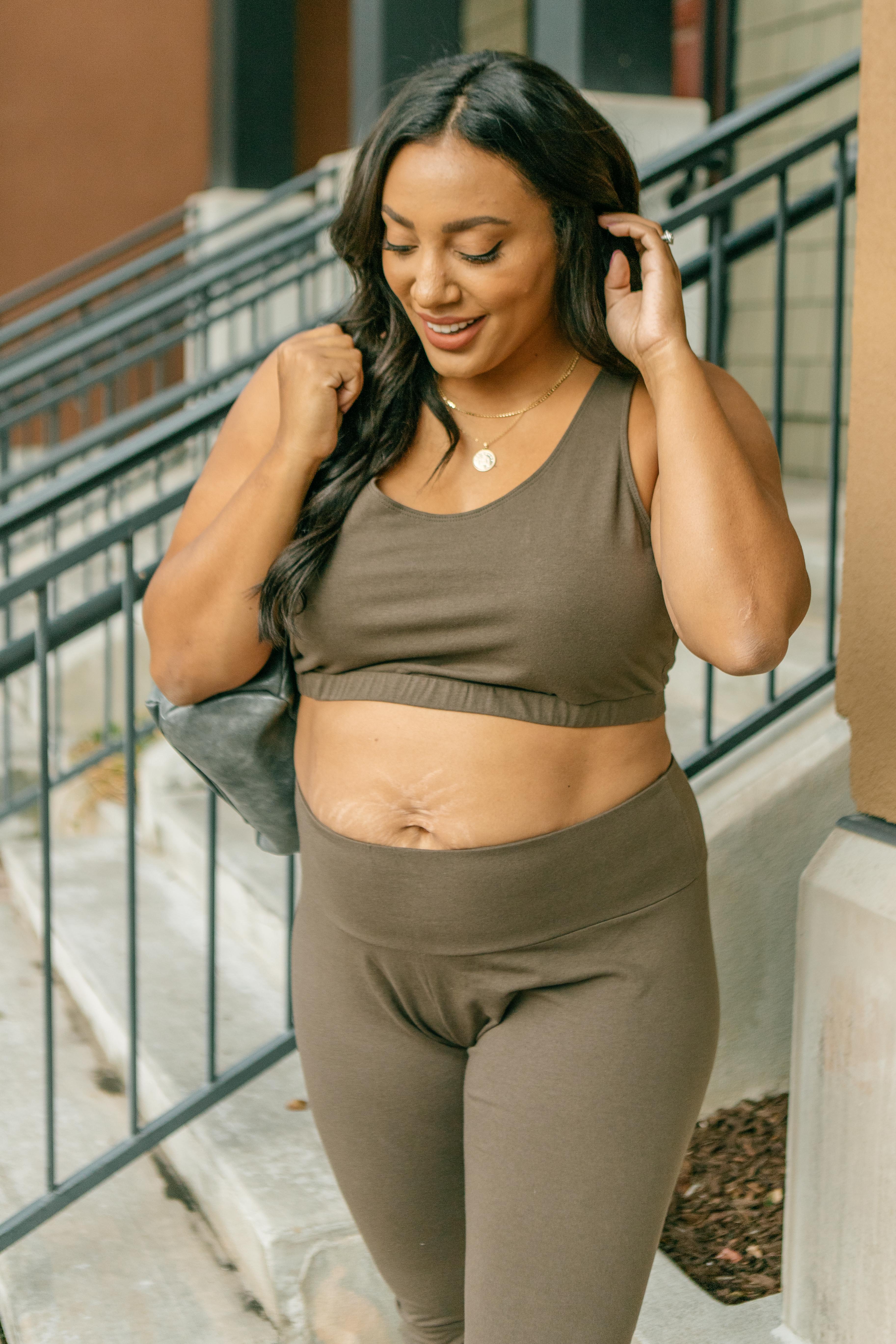 Lazy Days Racerback Bra in Deep Olive
