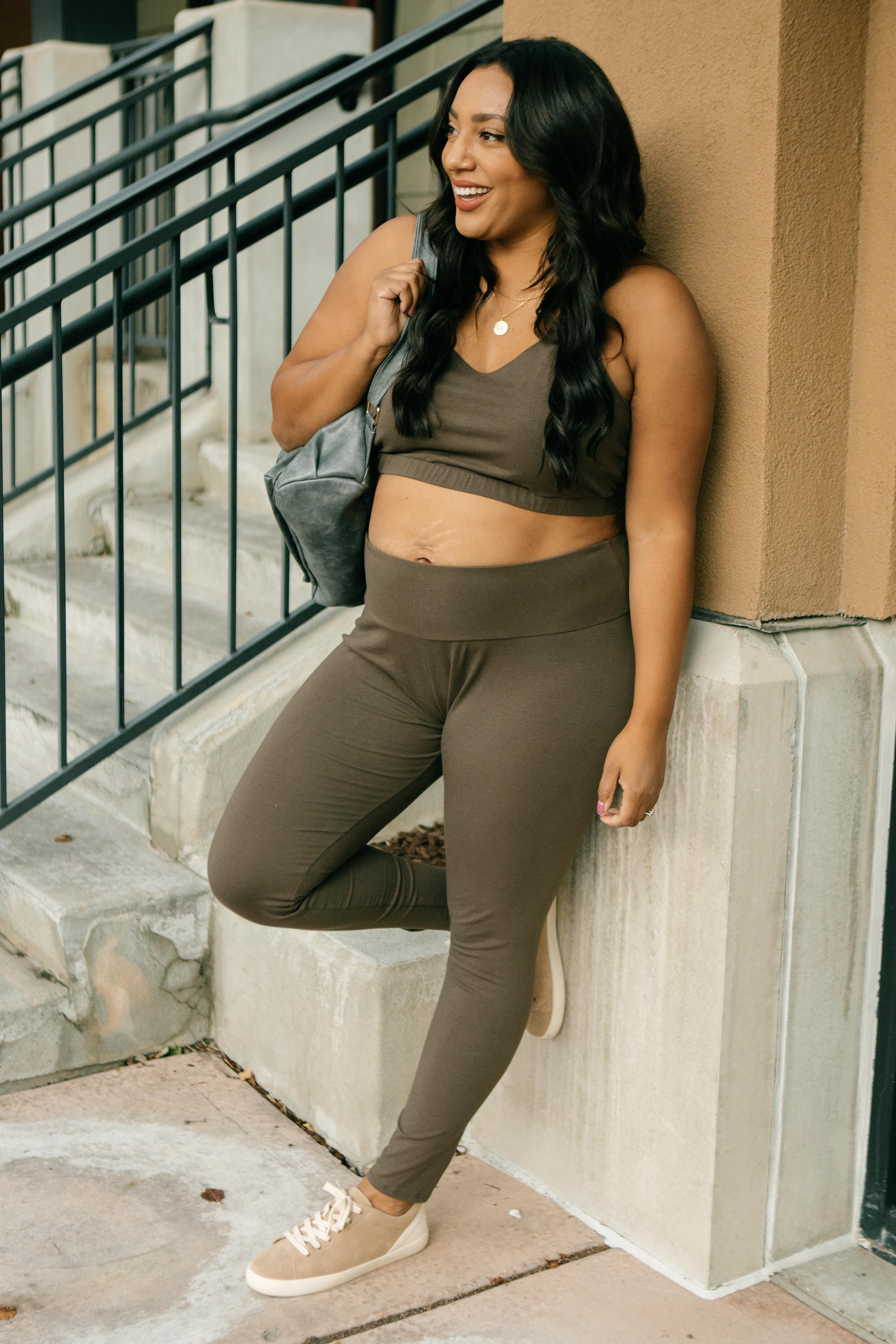 Lazy Days Racerback Bra in Deep Olive