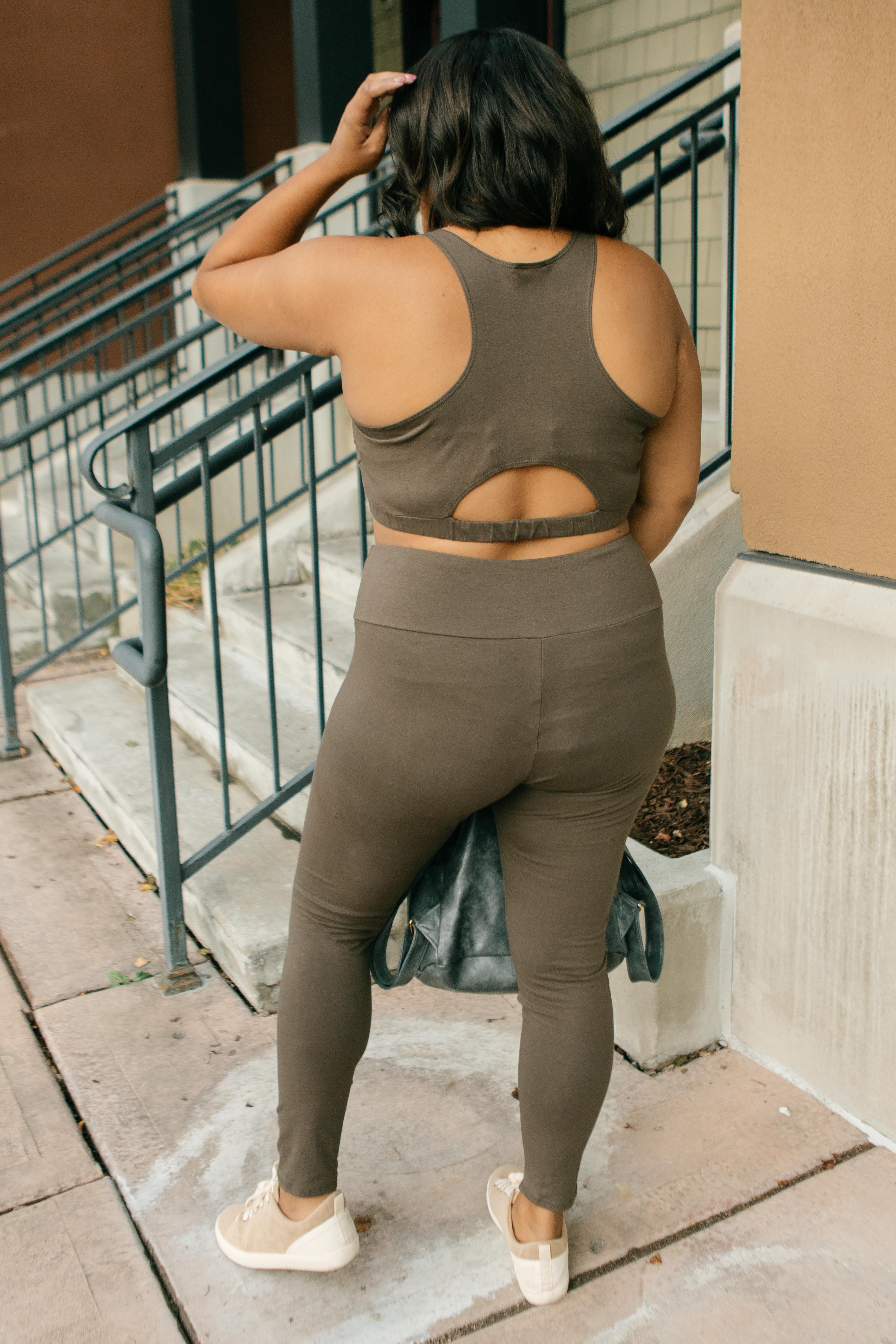 Lazy Days Racerback Bra in Deep Olive