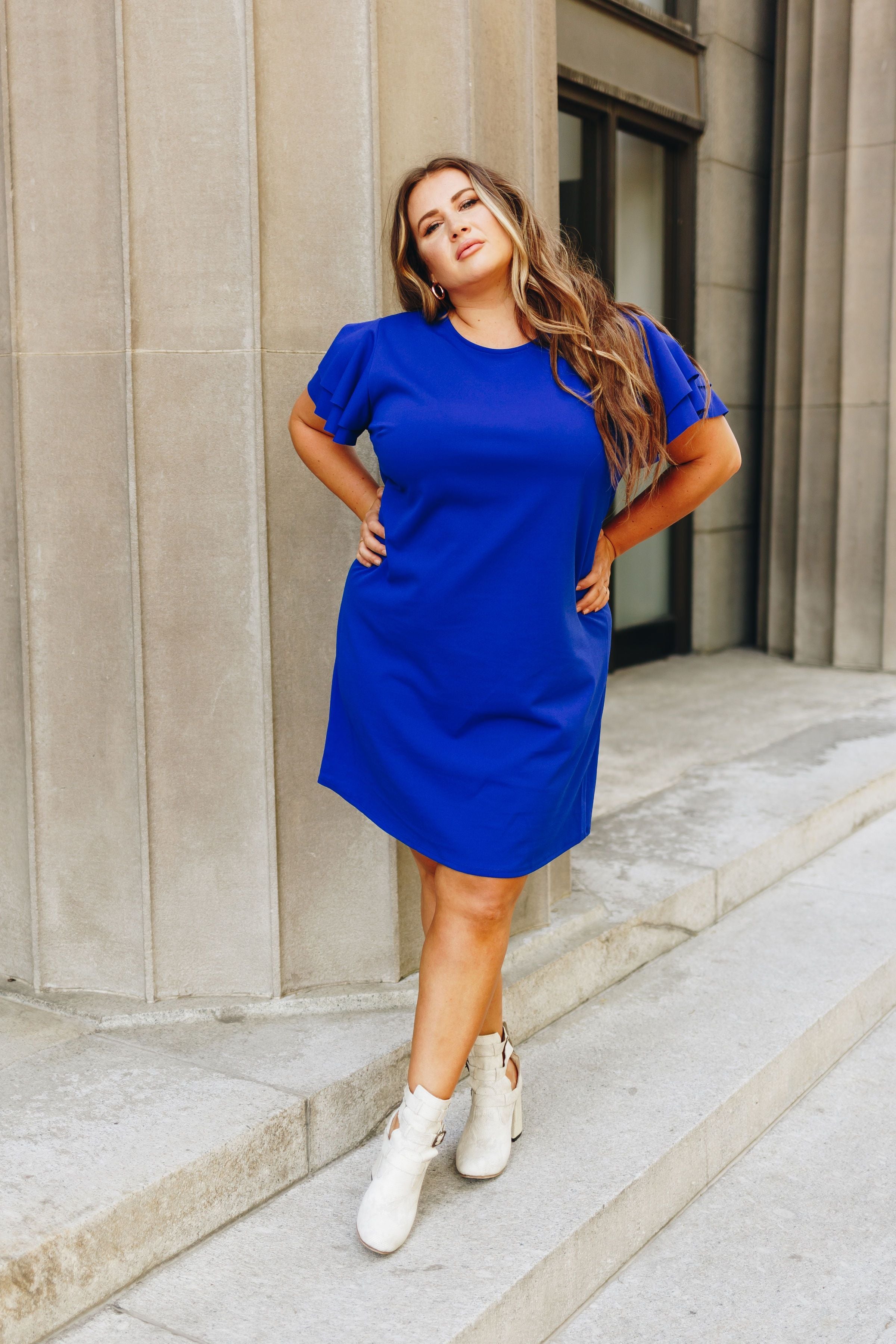 Look Like Royalty Dress In Royal Blue