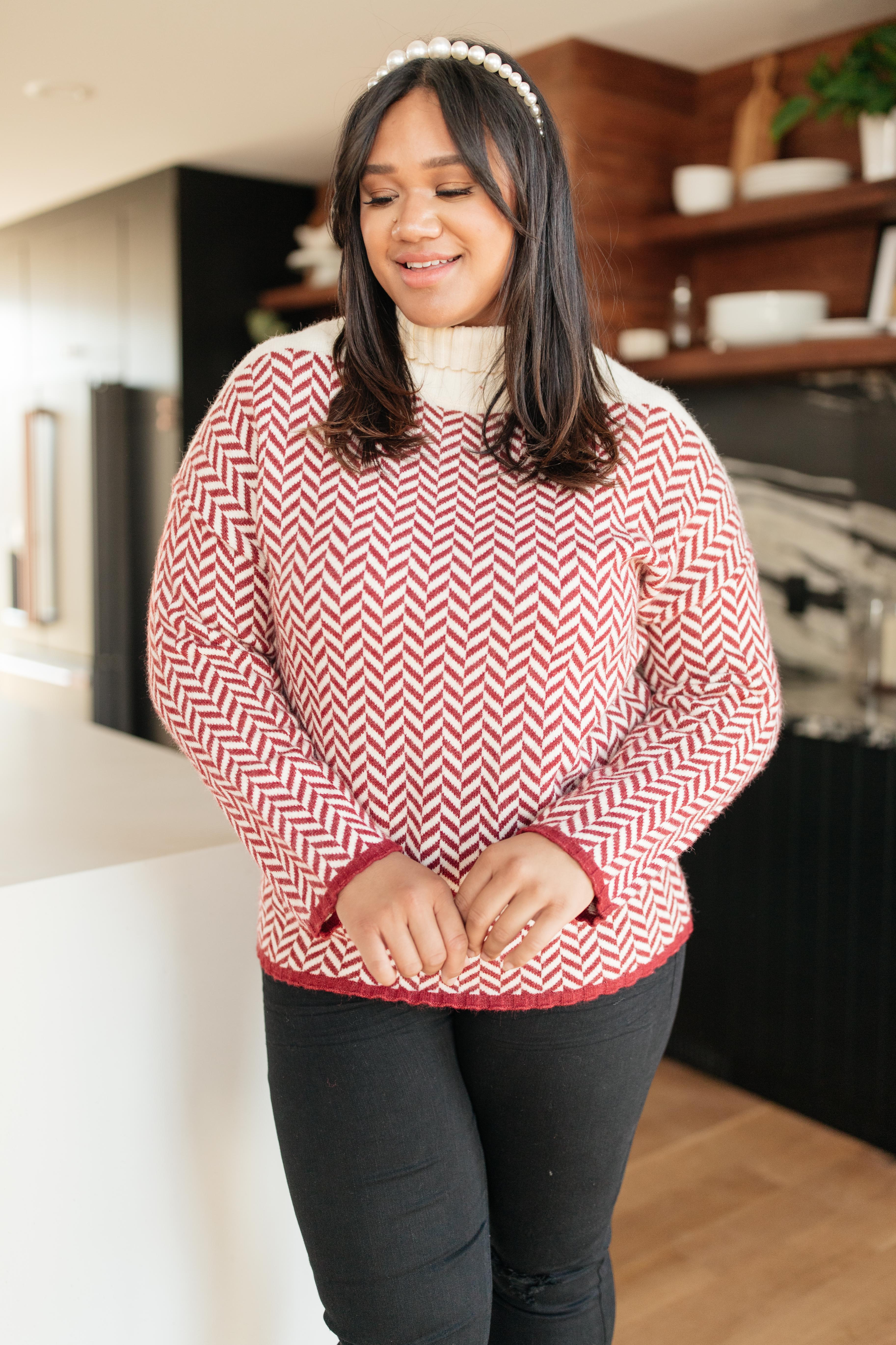 Mess With Your Mind Sweater in Wine