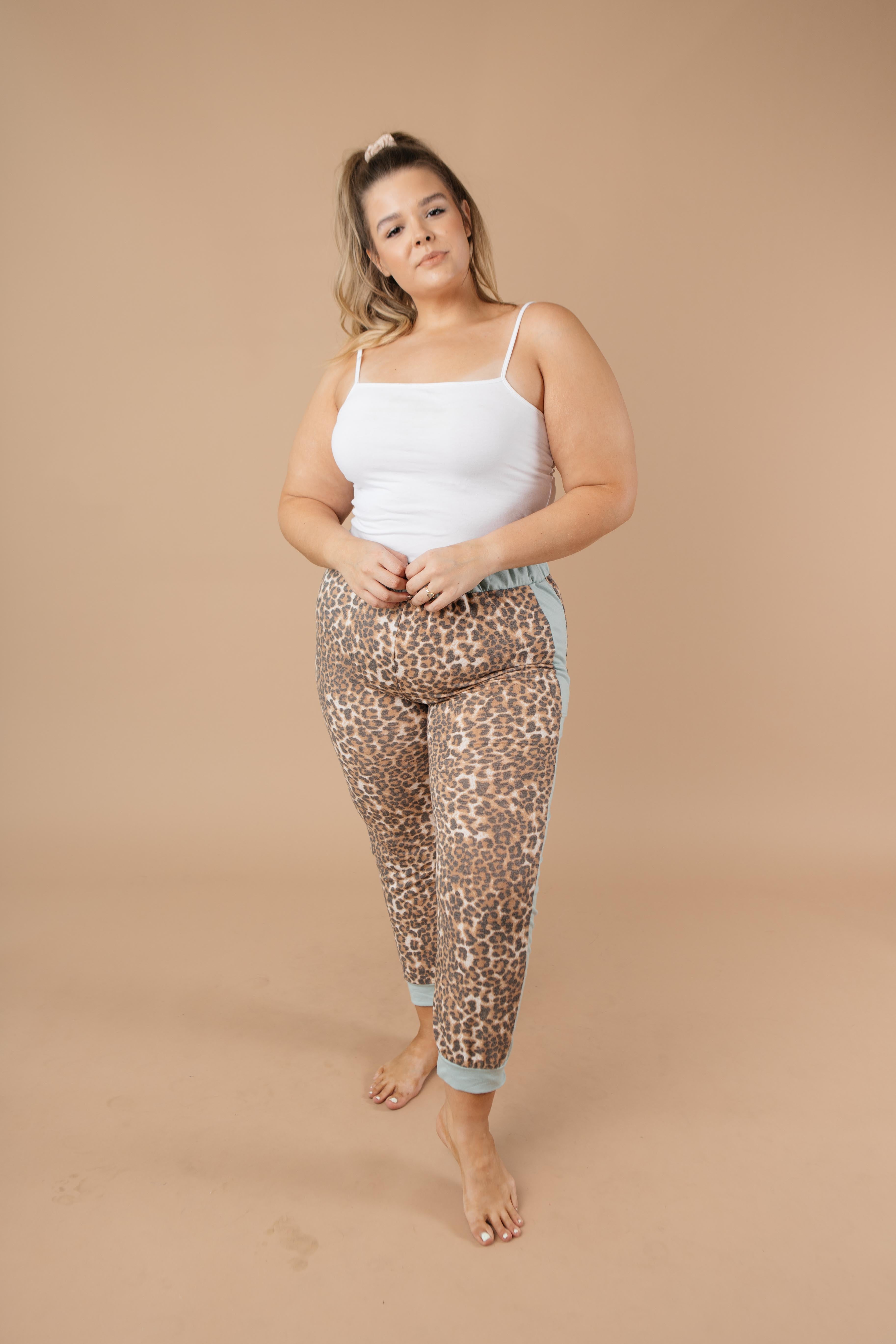 Mint Leopard Joggers