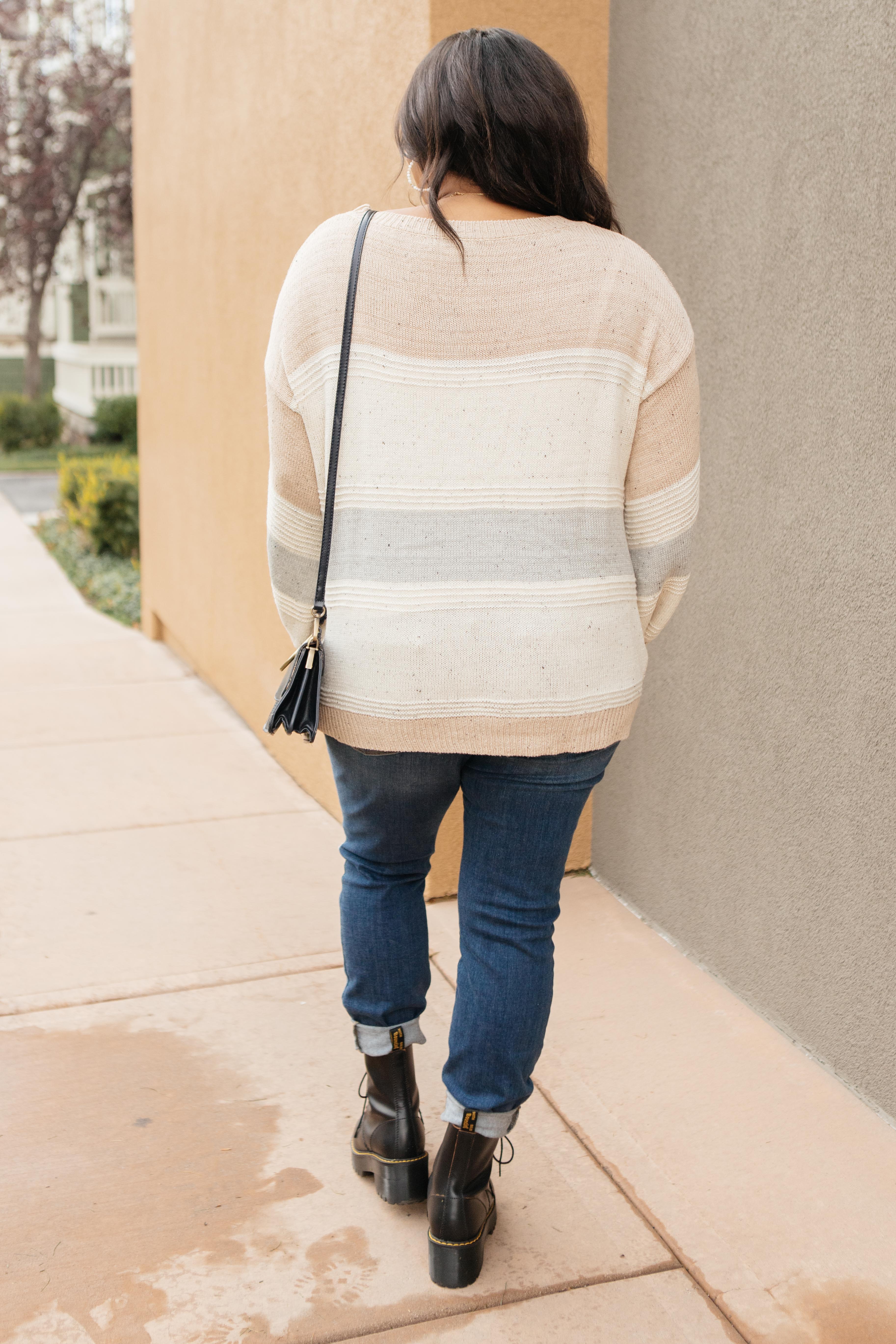 Muted Tones Striped Top