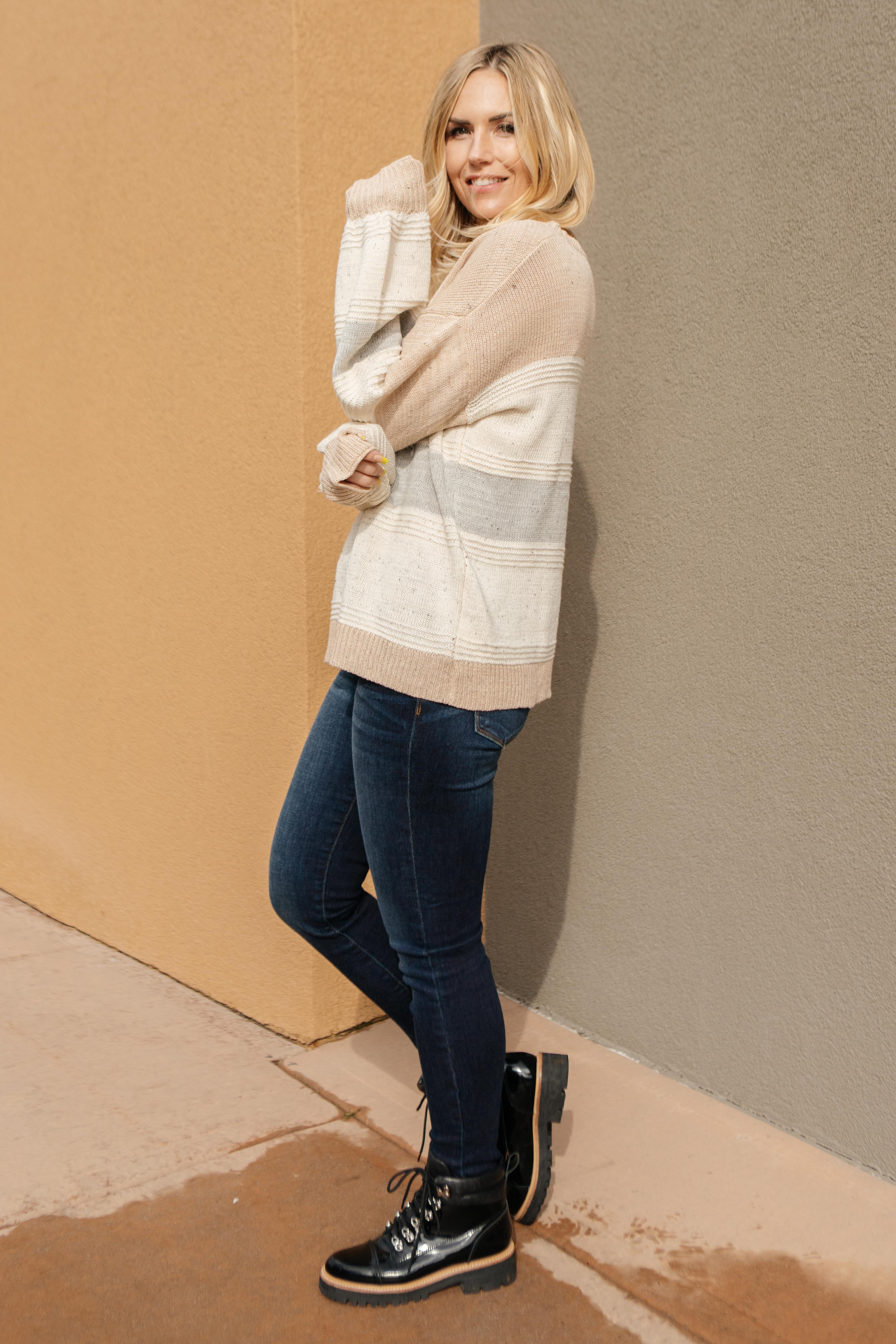 Muted Tones Striped Top
