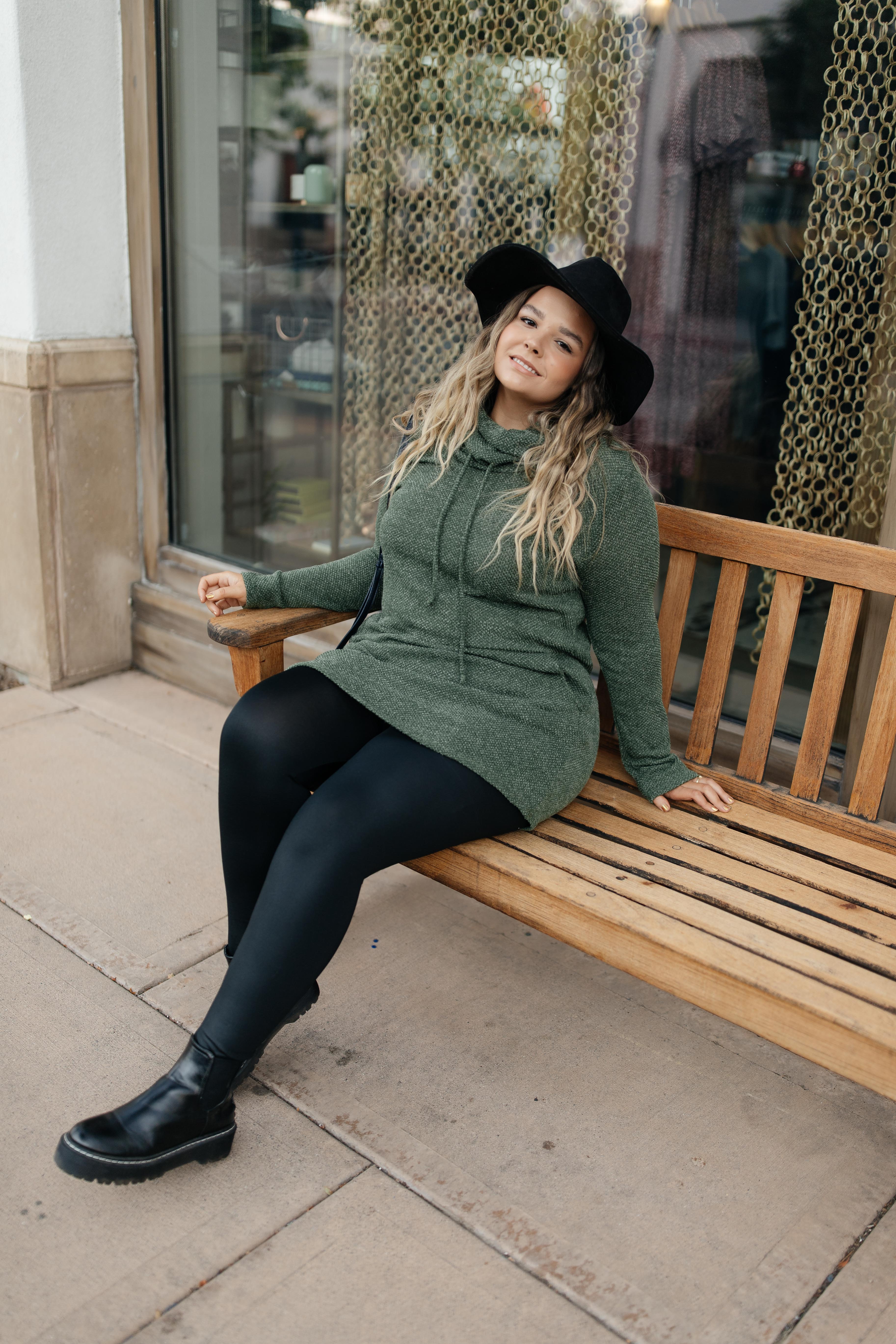 Night Owl Cowl Neck Tunic Dress