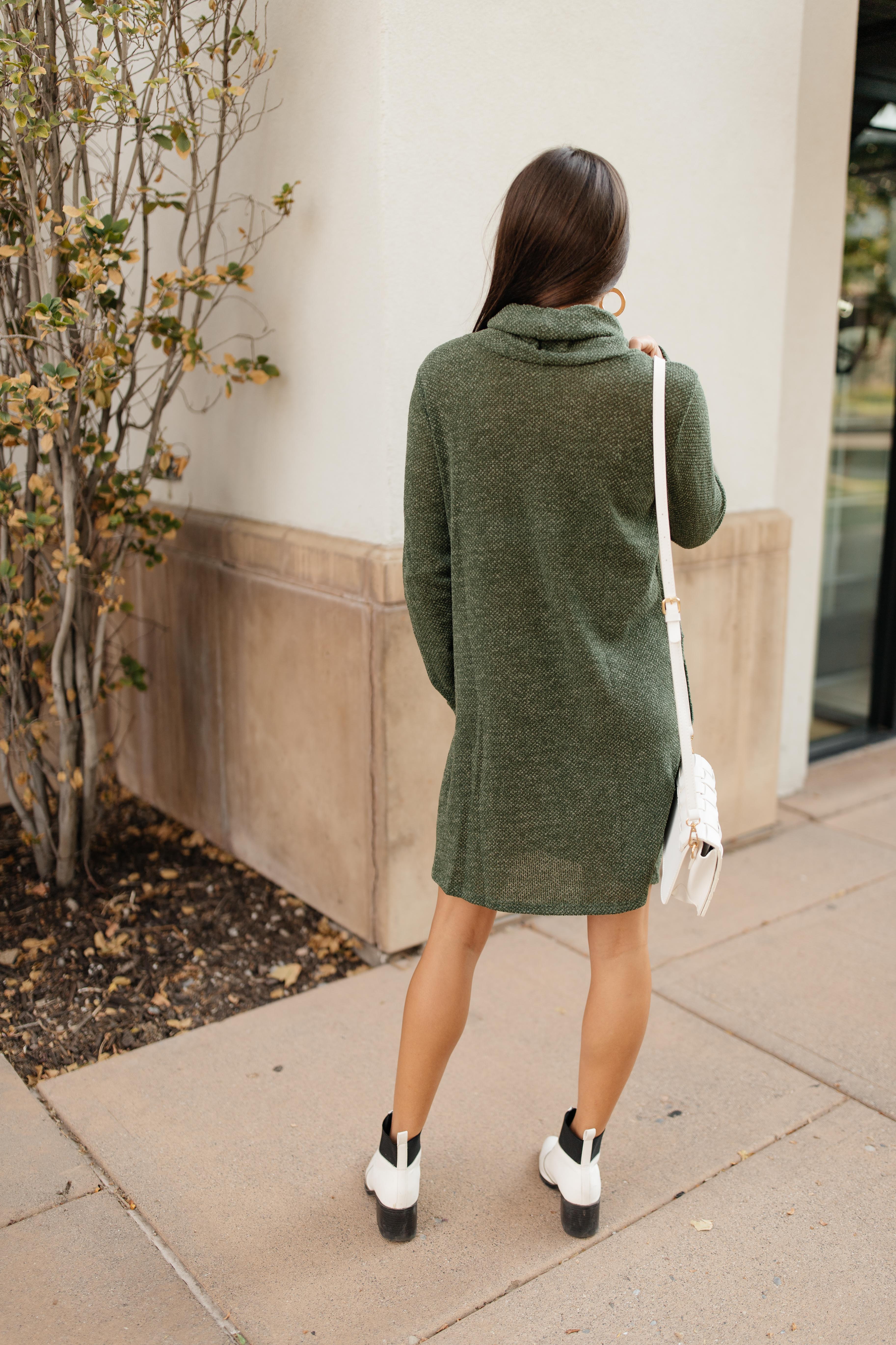 Night Owl Cowl Neck Tunic Dress
