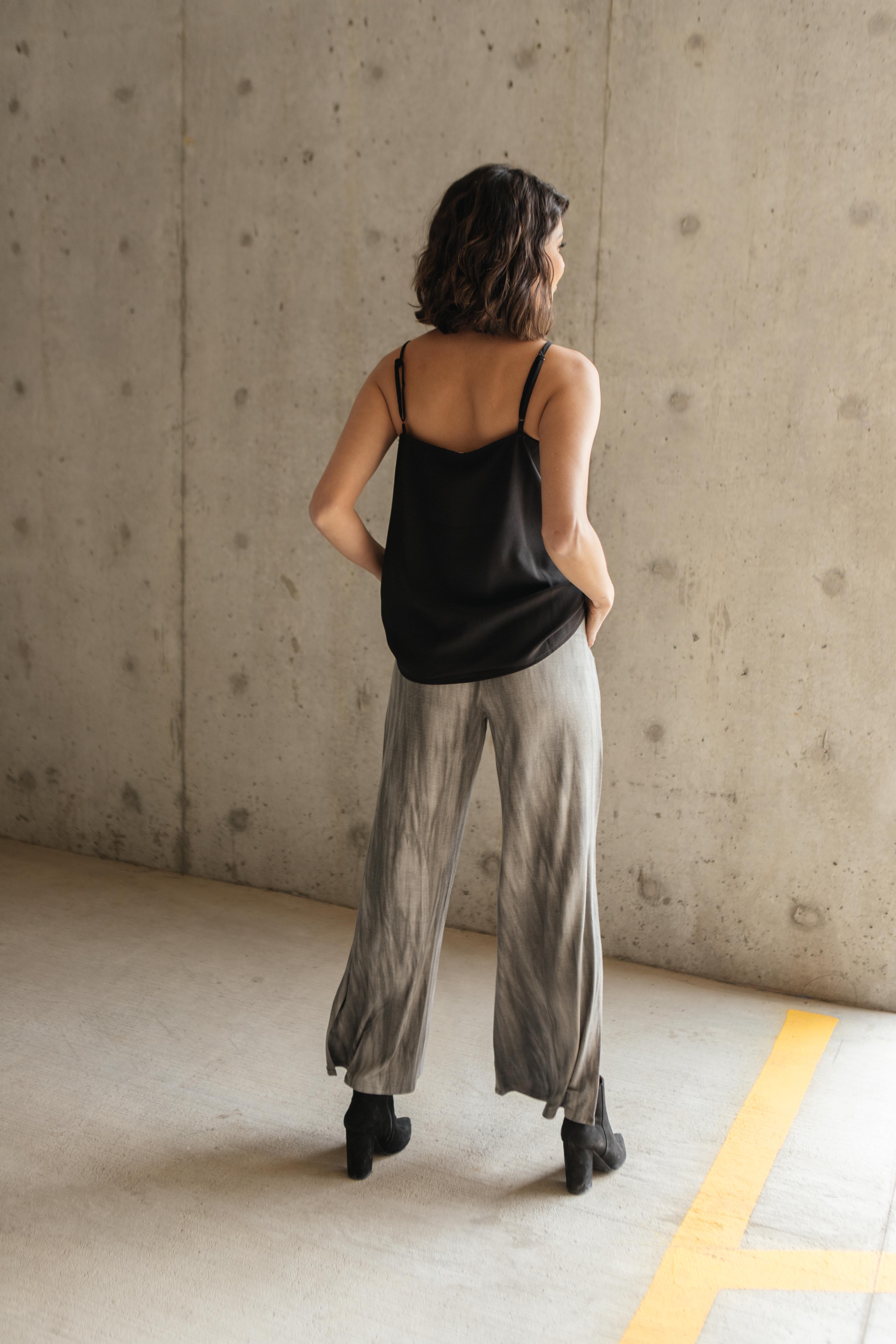 On The Run Gray Streak Pants