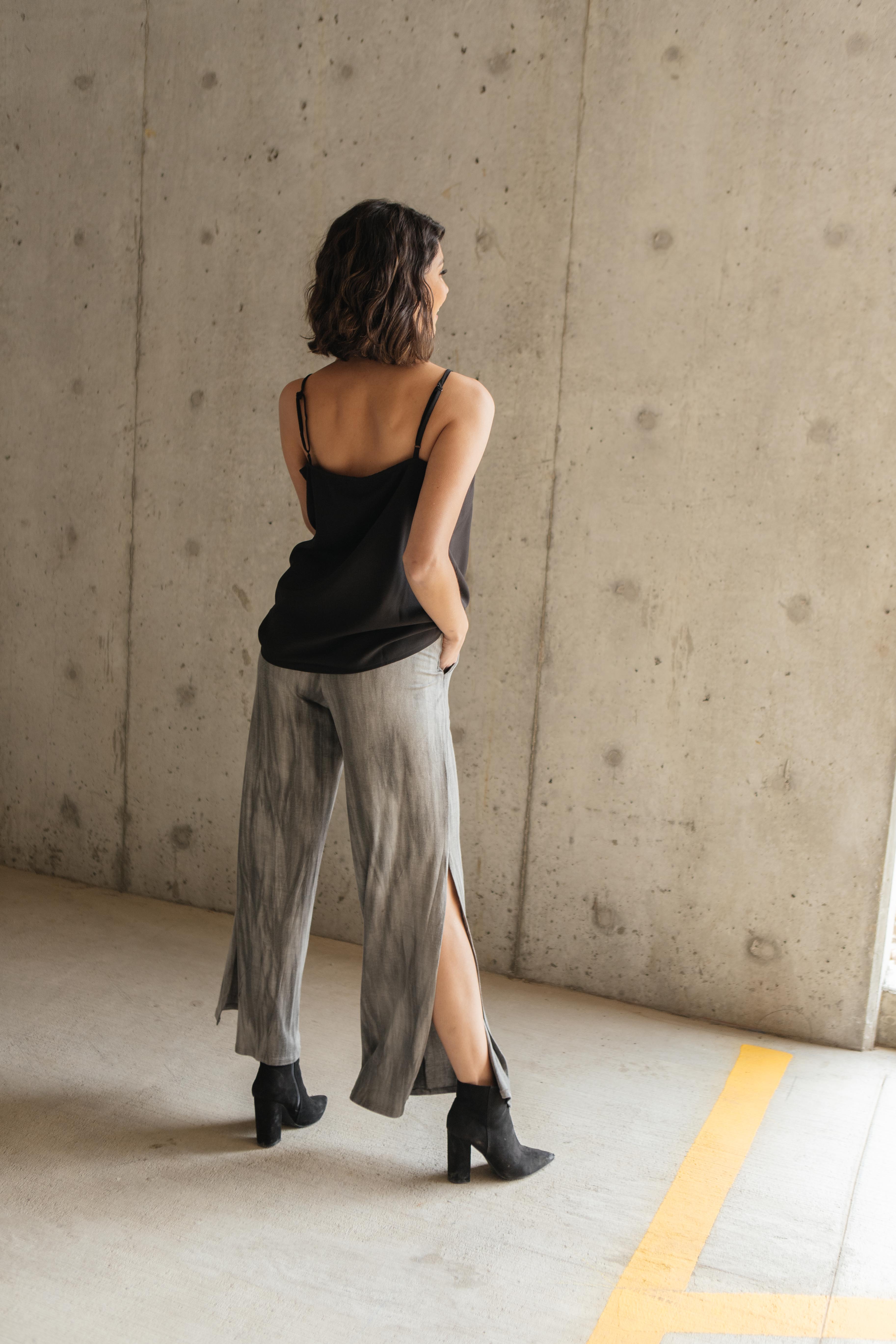 On The Run Gray Streak Pants