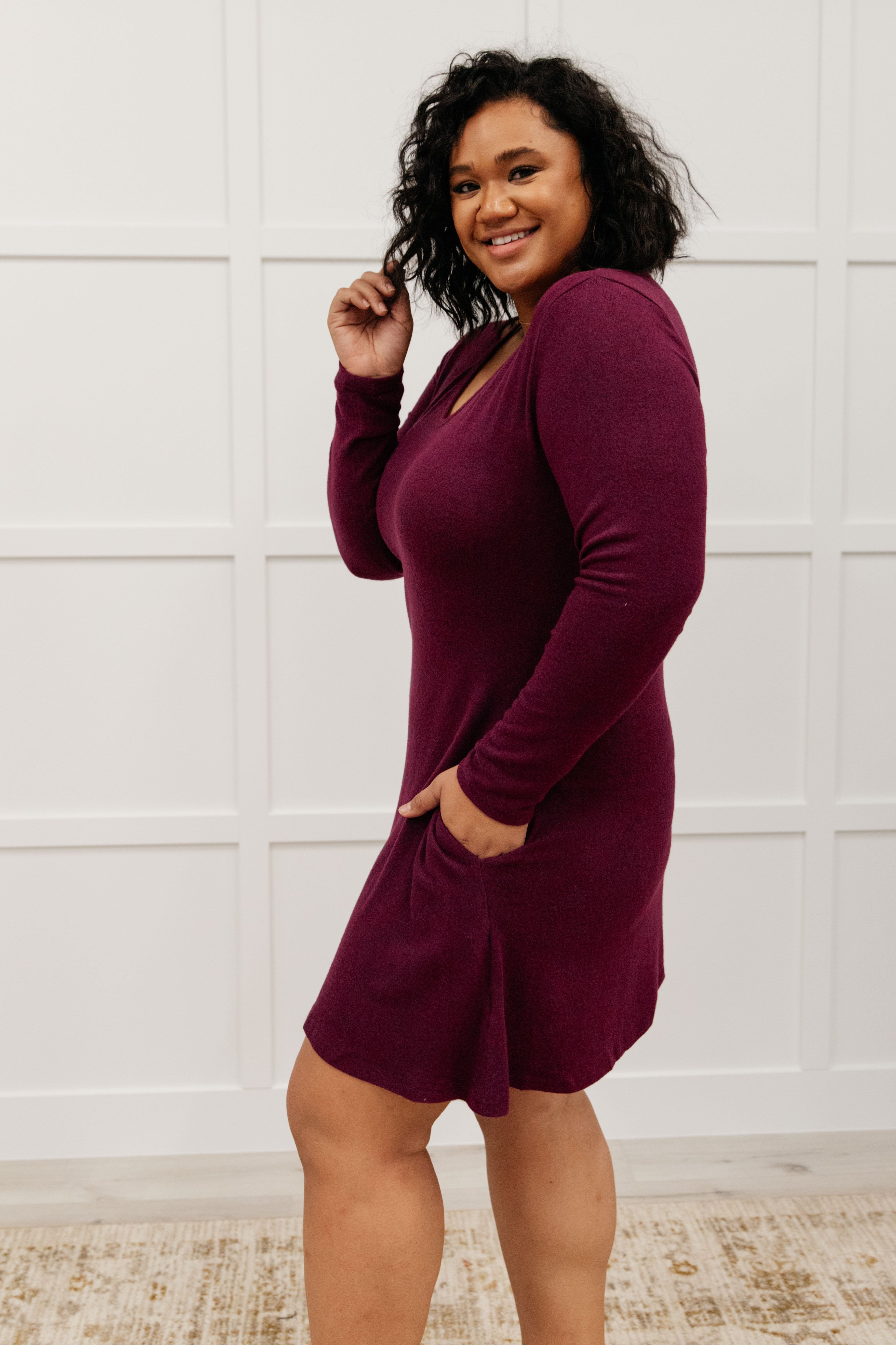 Paloma Dress In Burgundy