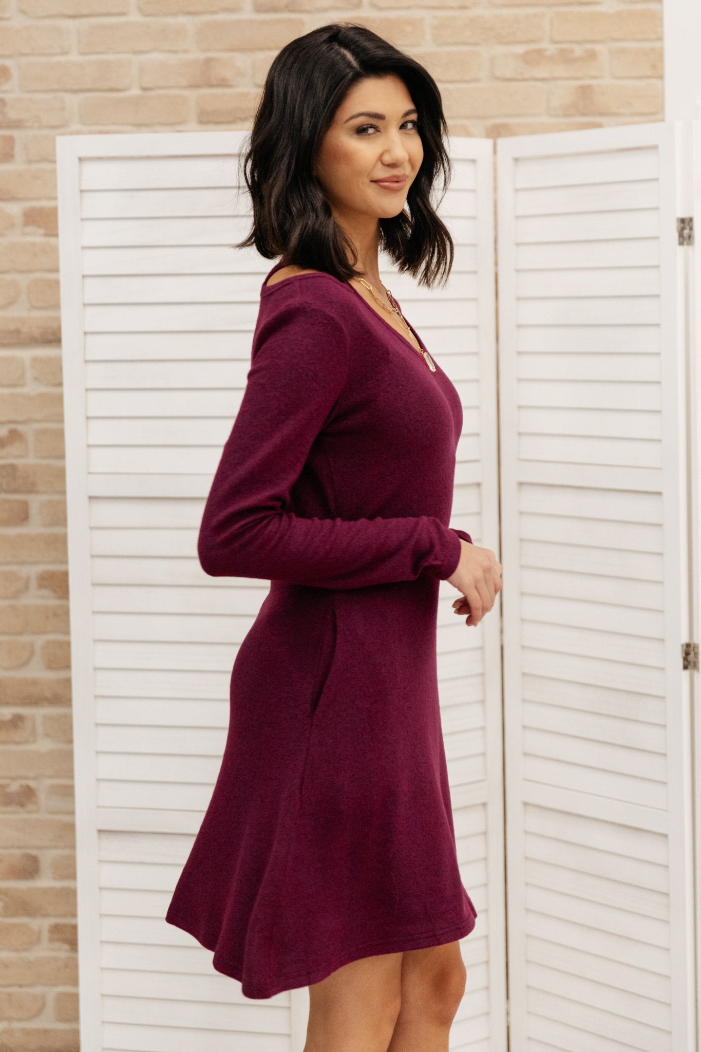 Paloma Dress In Burgundy
