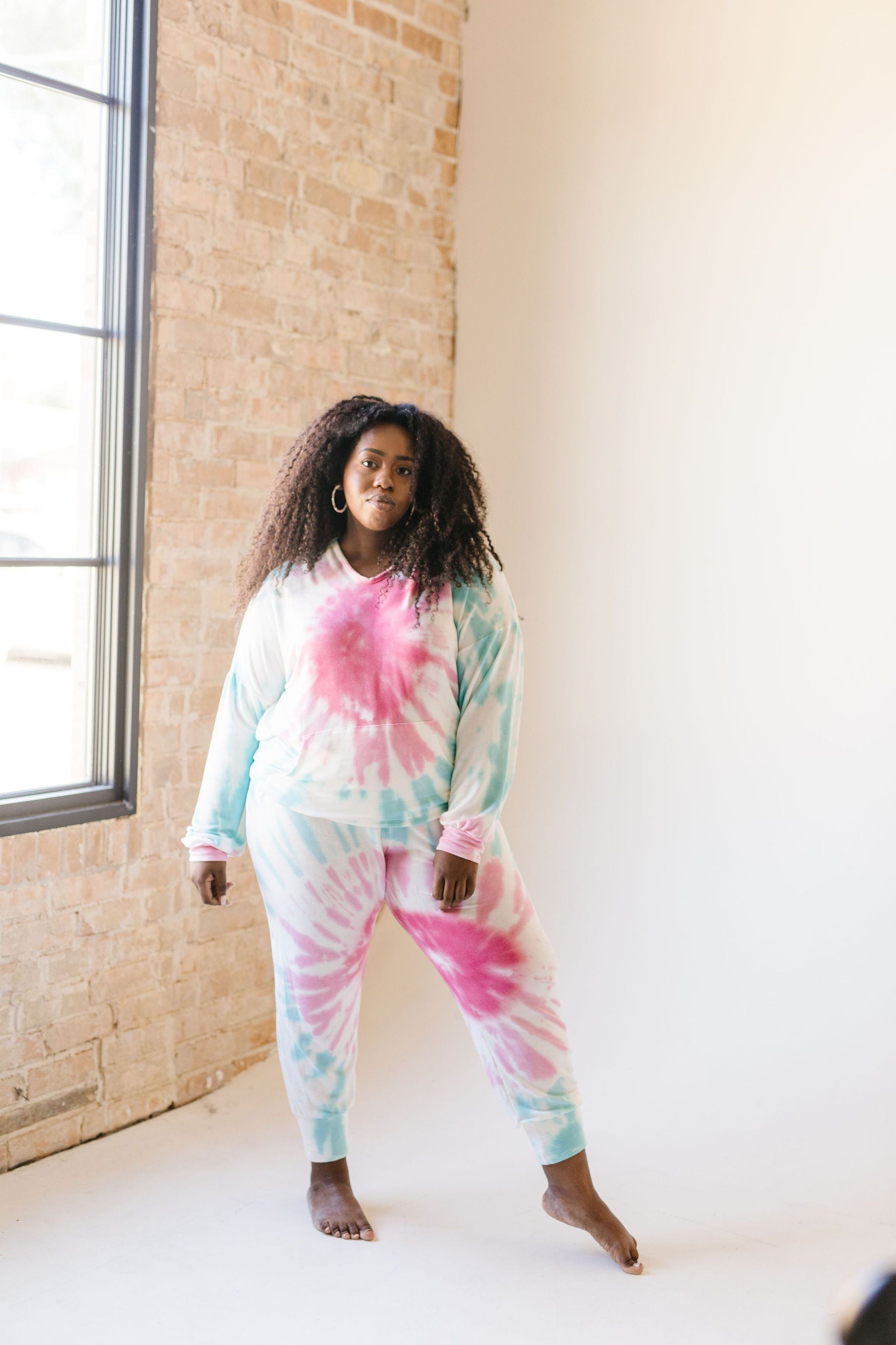 Pink Sunburst Tie Dye Hoodie