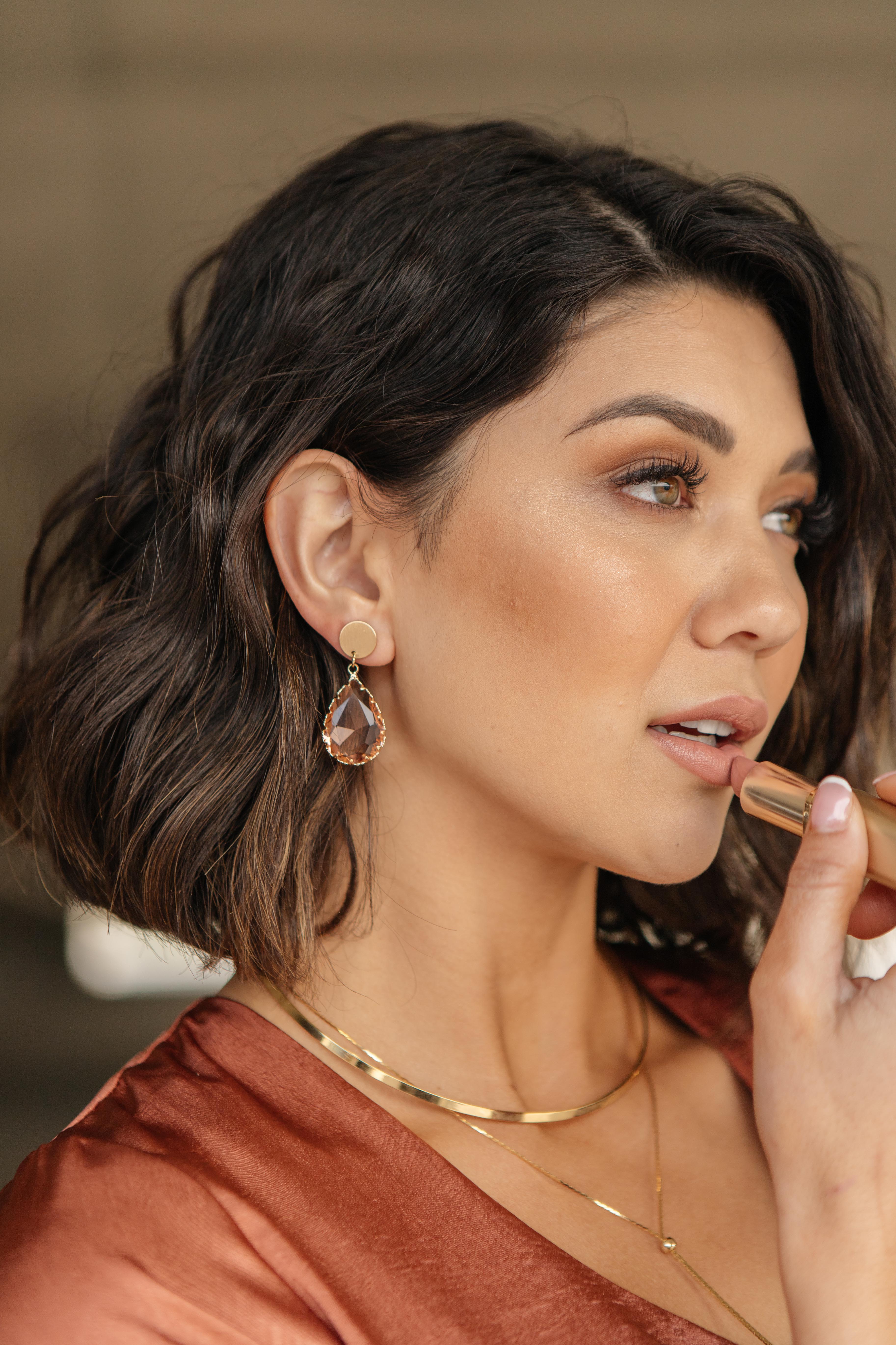Pink Teardrop Earrings