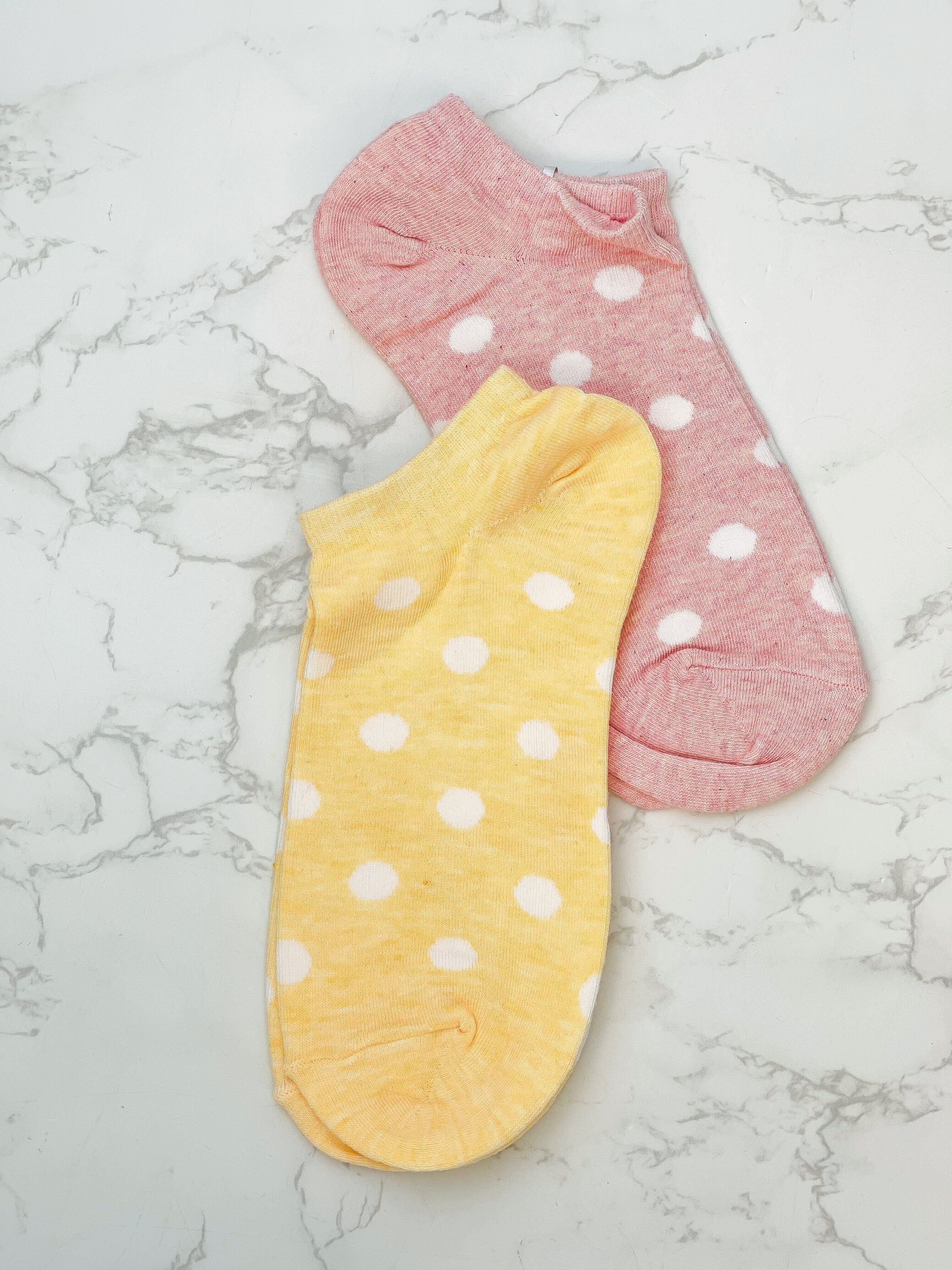 PREORDER: Large Polka Dot Low Cut Socks in Two Colors