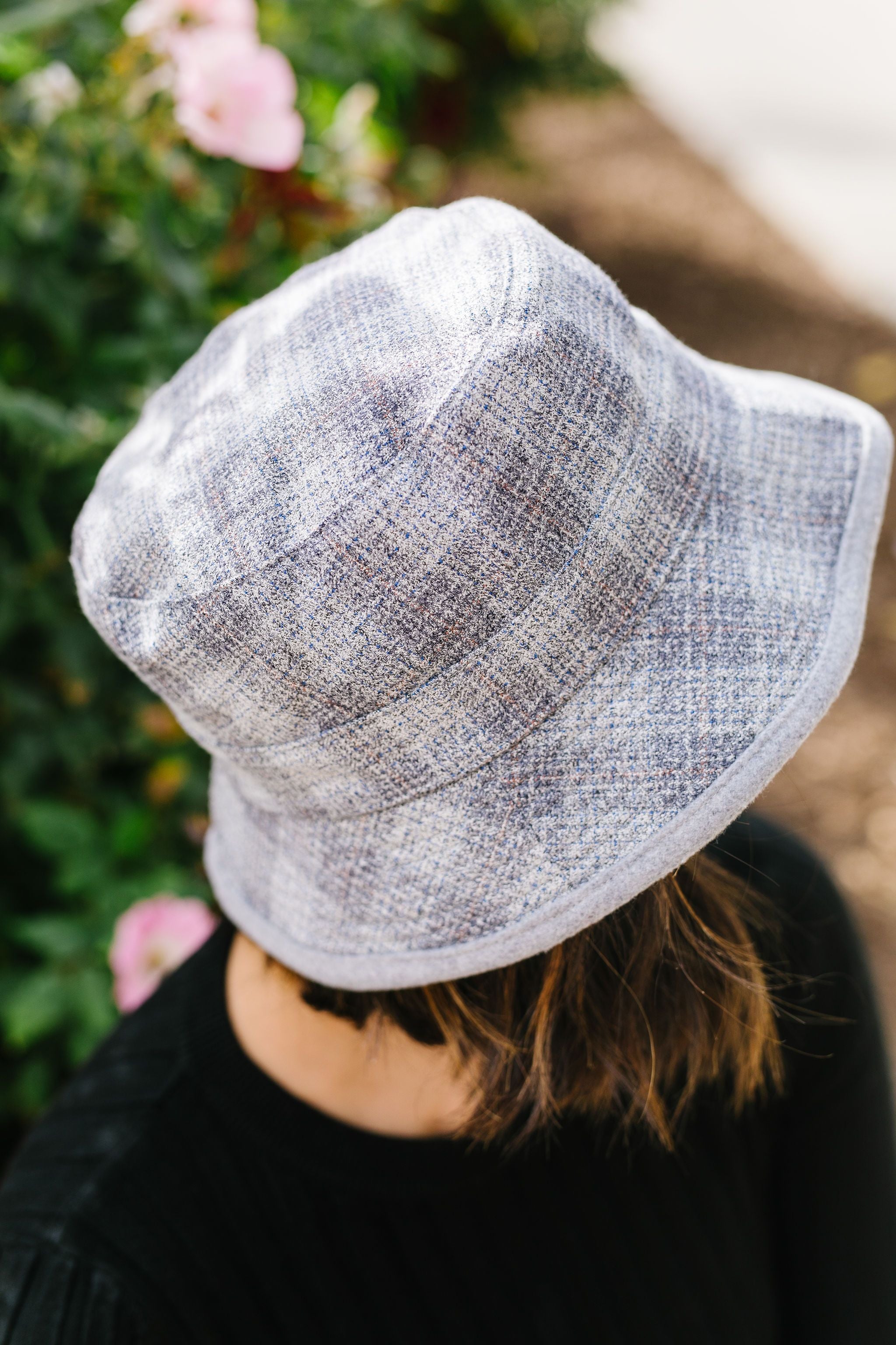 Reversible Plaid Print Bucket Hat