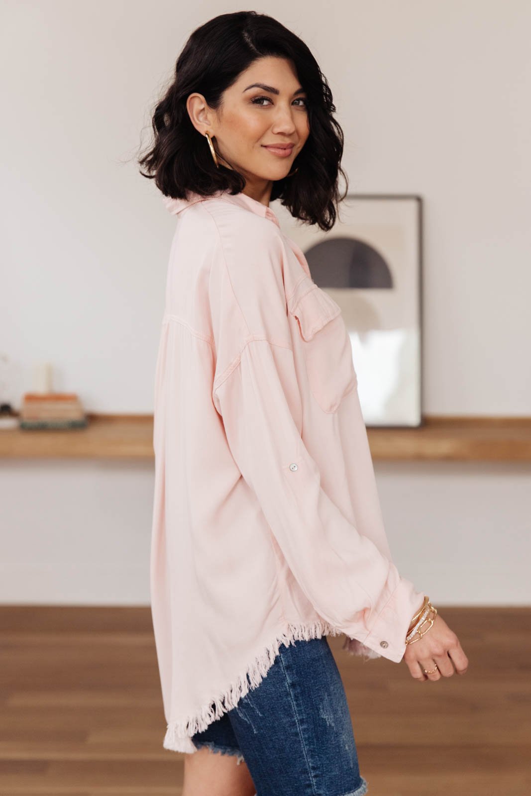 Riverside Button Up in Pink